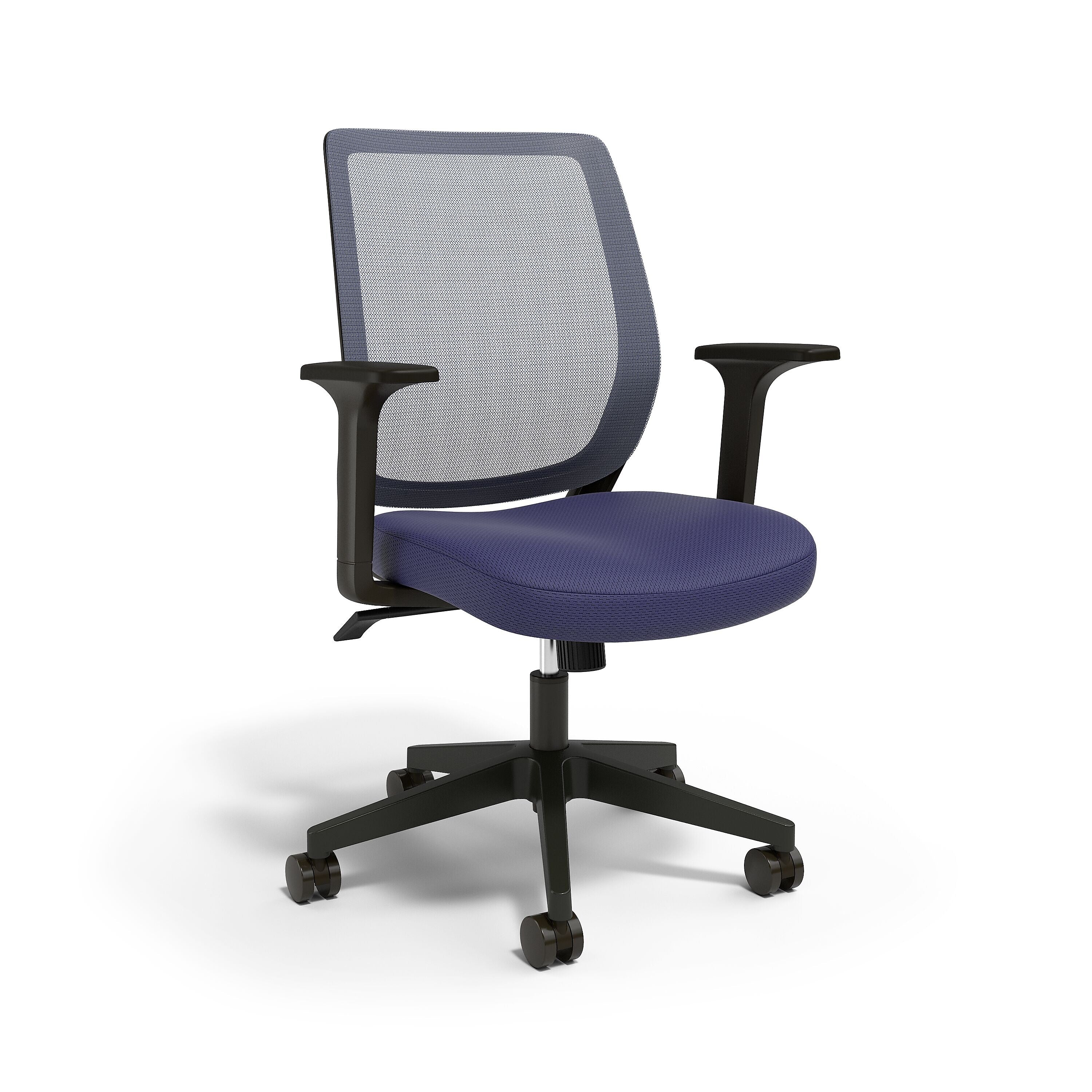 Union & Scale™ Essentials Ergonomic Fabric Swivel Task Chair, Blue