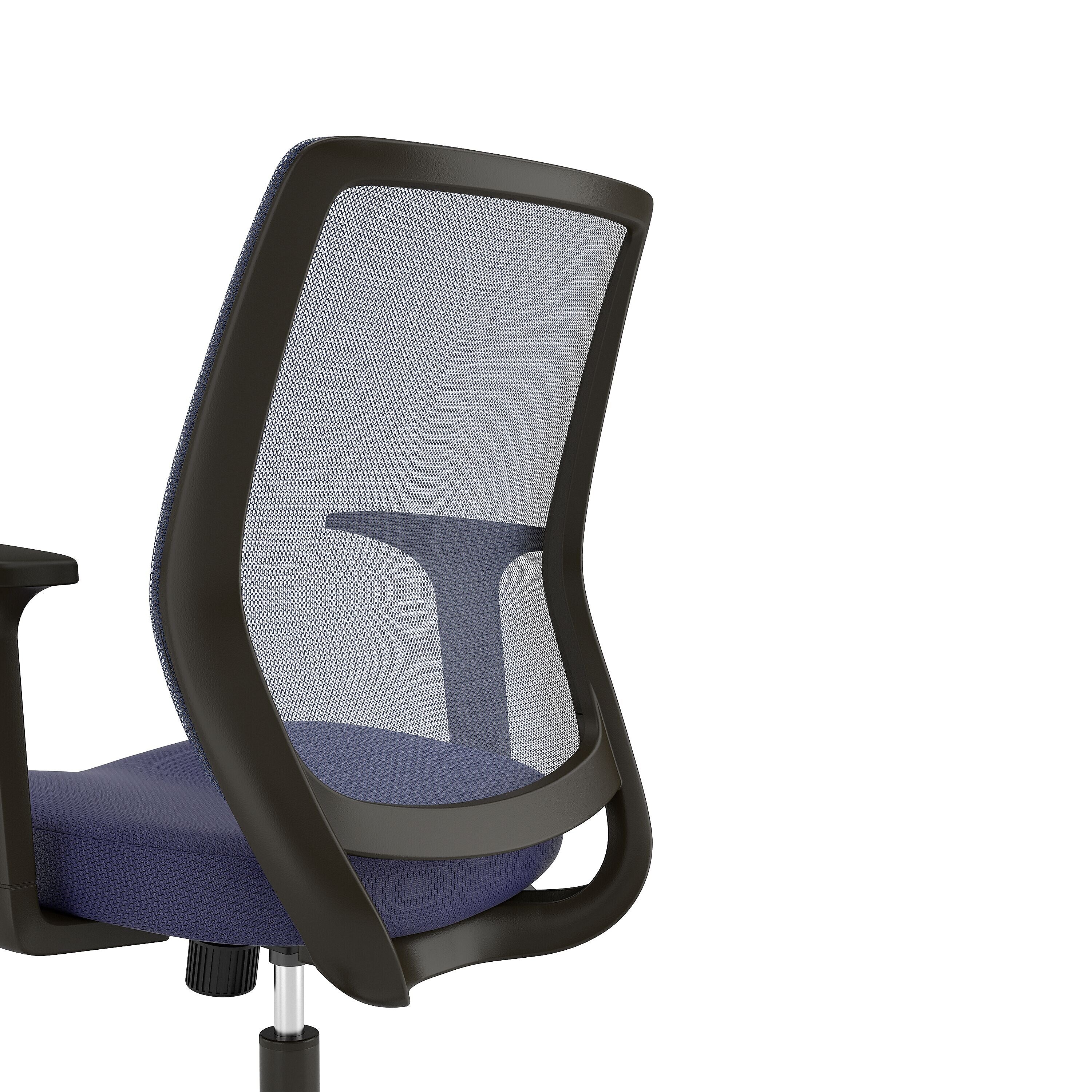 Union & Scale™ Essentials Ergonomic Fabric Swivel Task Chair, Blue
