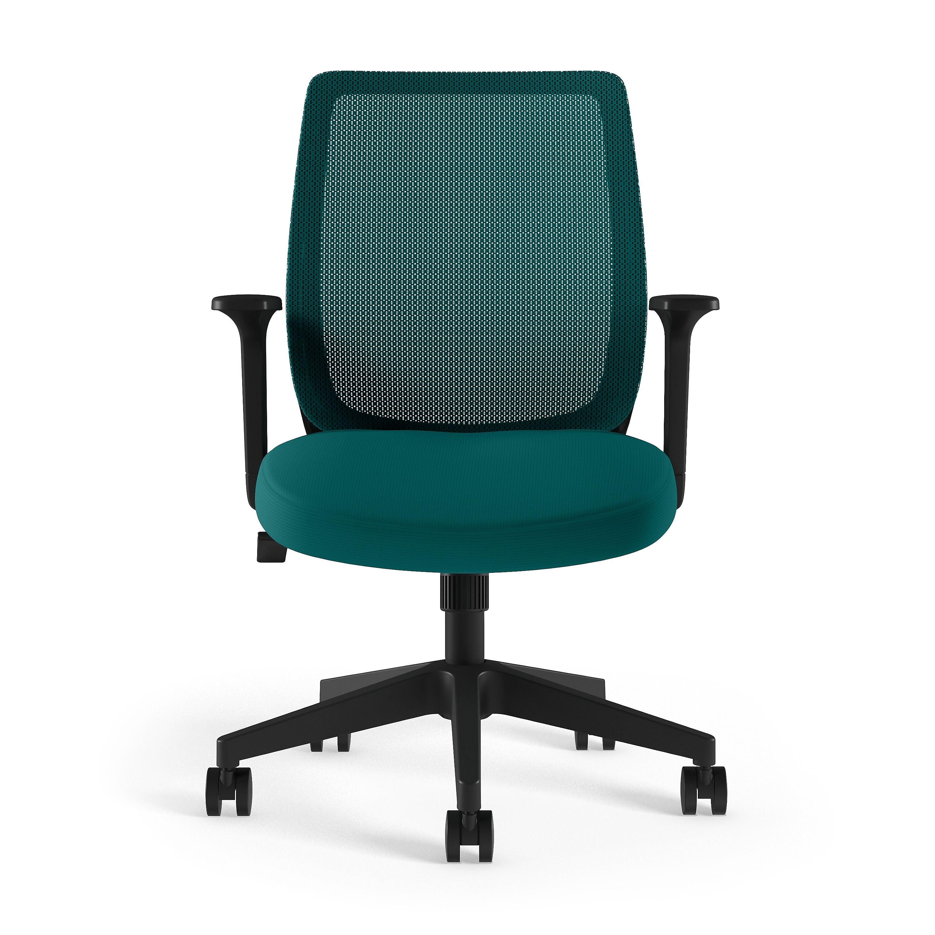 Union & Scale™ Essentials Ergonomic Fabric Swivel Task Chair, Teal