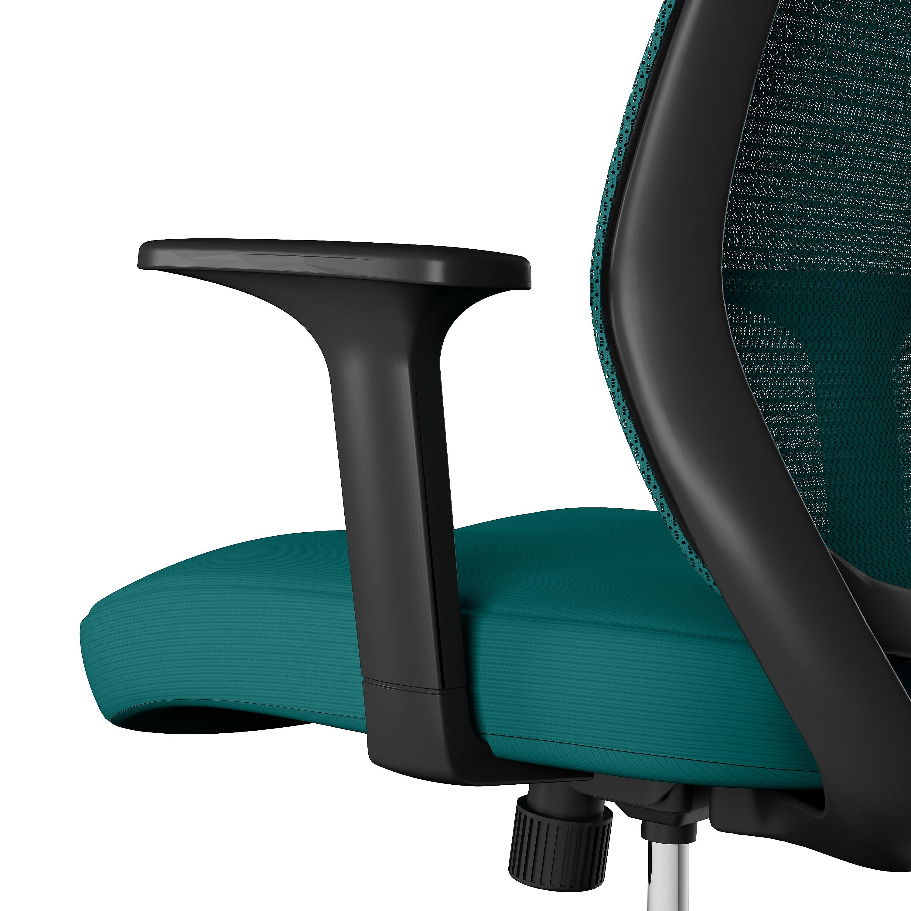 Union & Scale™ Essentials Ergonomic Fabric Swivel Task Chair, Teal