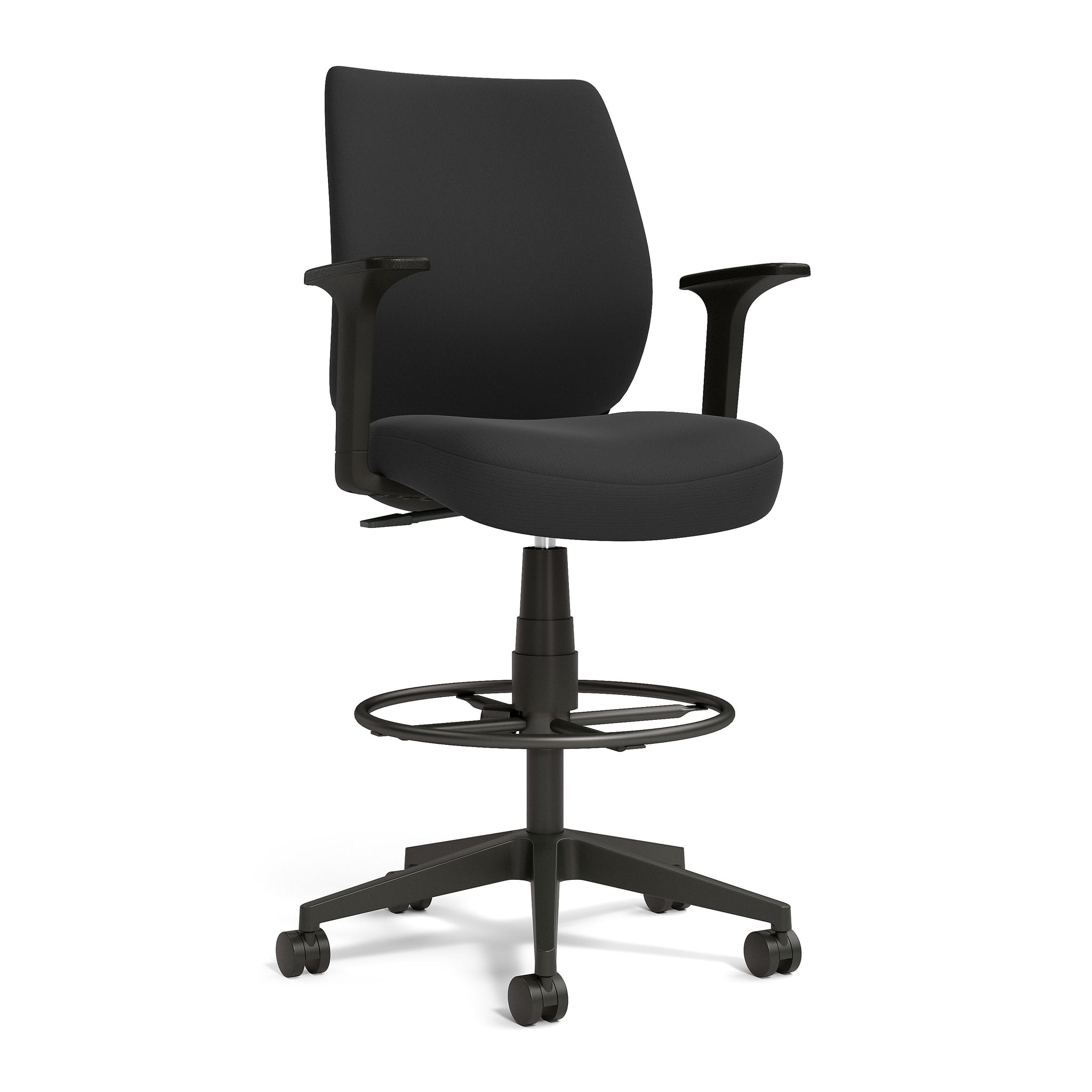 Union & Scale™ Essentials Fabric Drafting Stool, Black