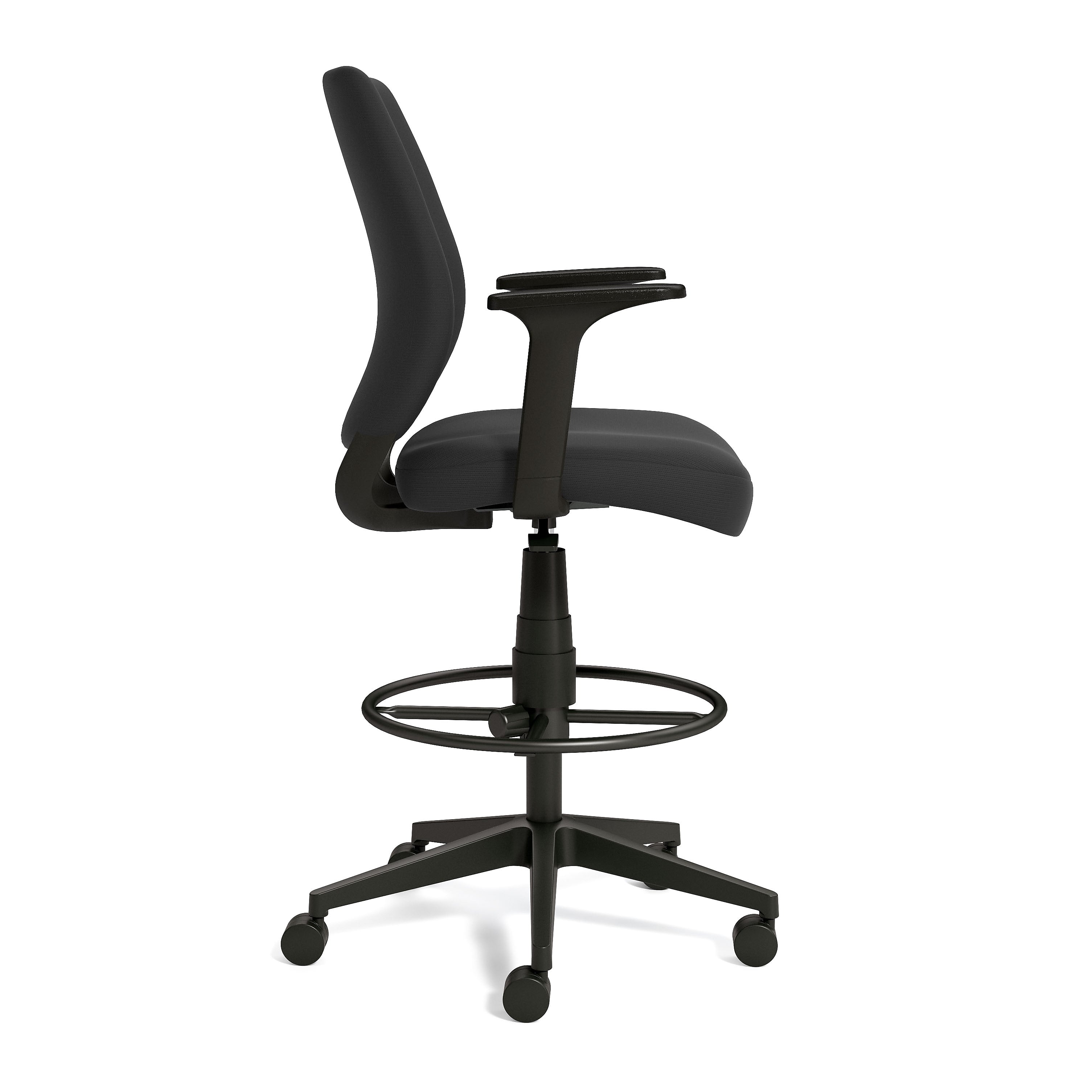 Union & Scale™ Essentials Fabric Drafting Stool, Black