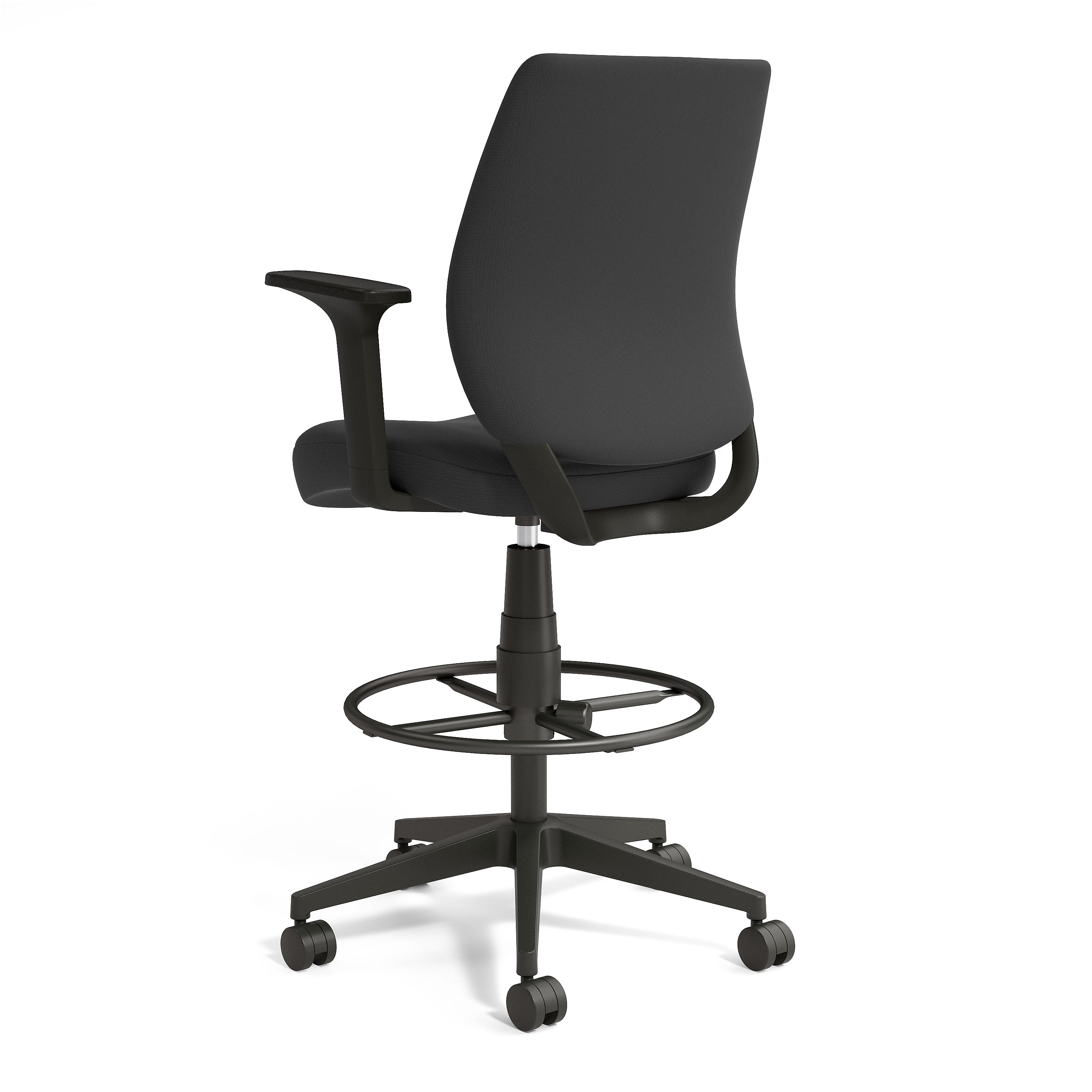 Union & Scale™ Essentials Fabric Drafting Stool, Black