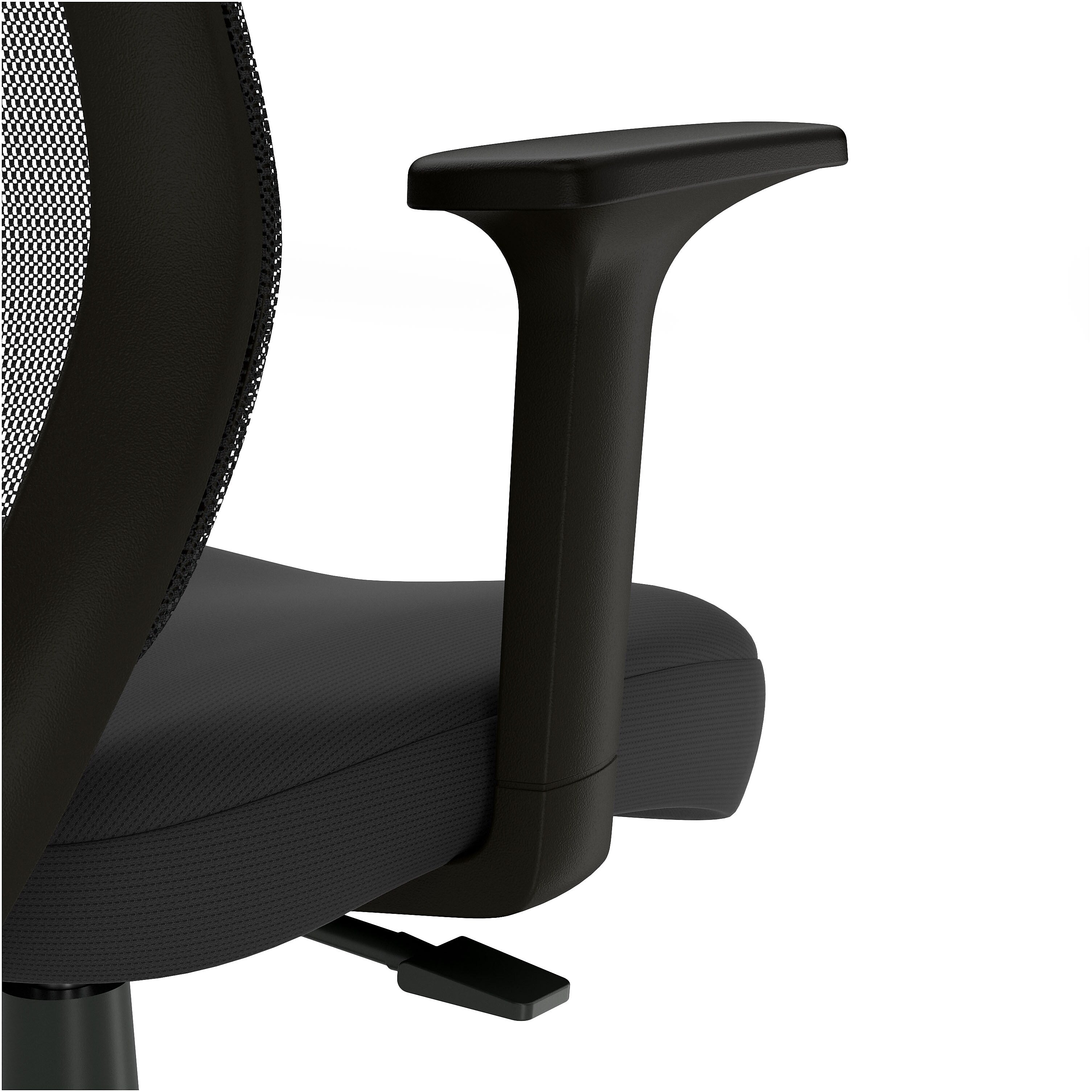 Union & Scale™ Essentials Mesh Back Fabric Drafting Stool, Black