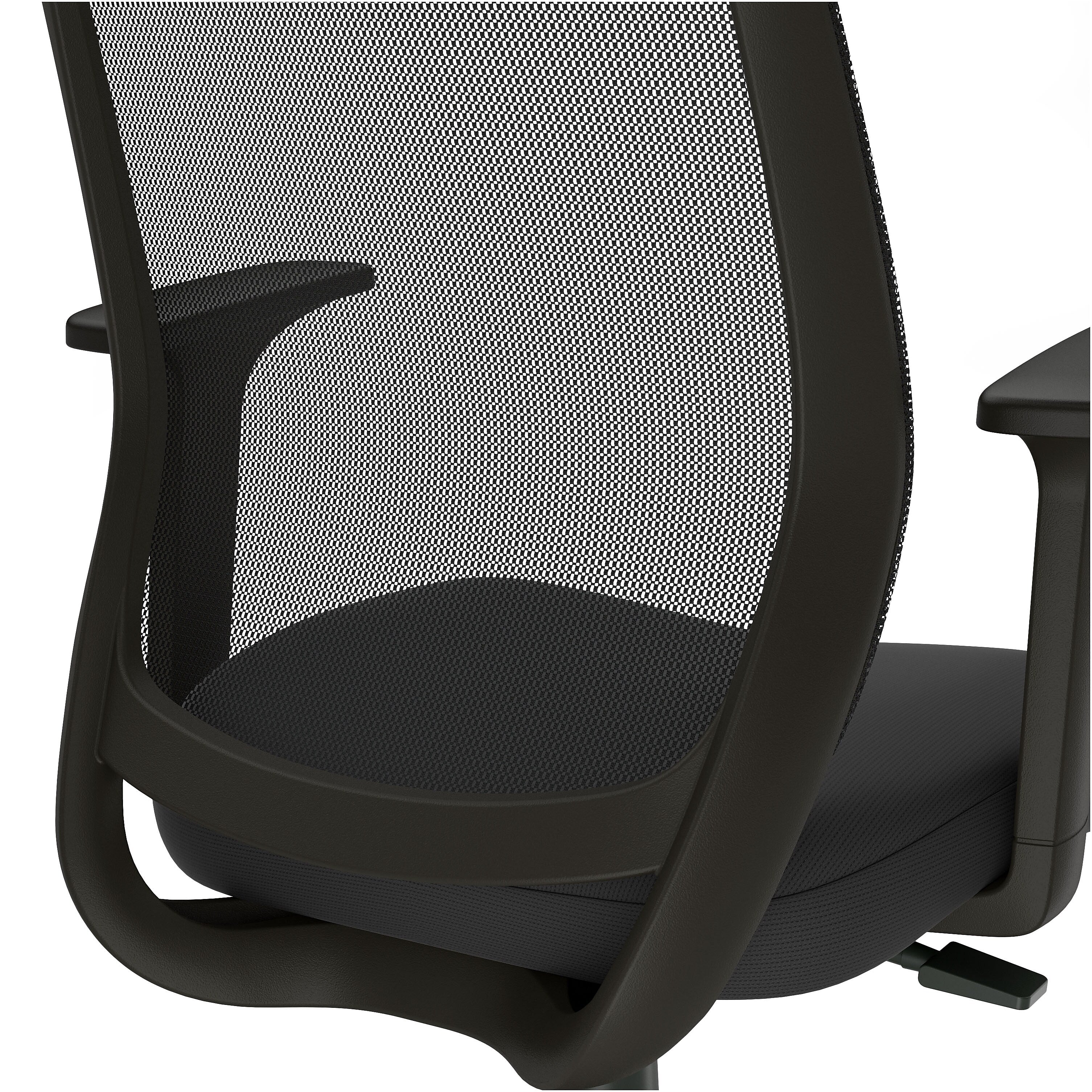 Union & Scale™ Essentials Mesh Back Fabric Drafting Stool, Black