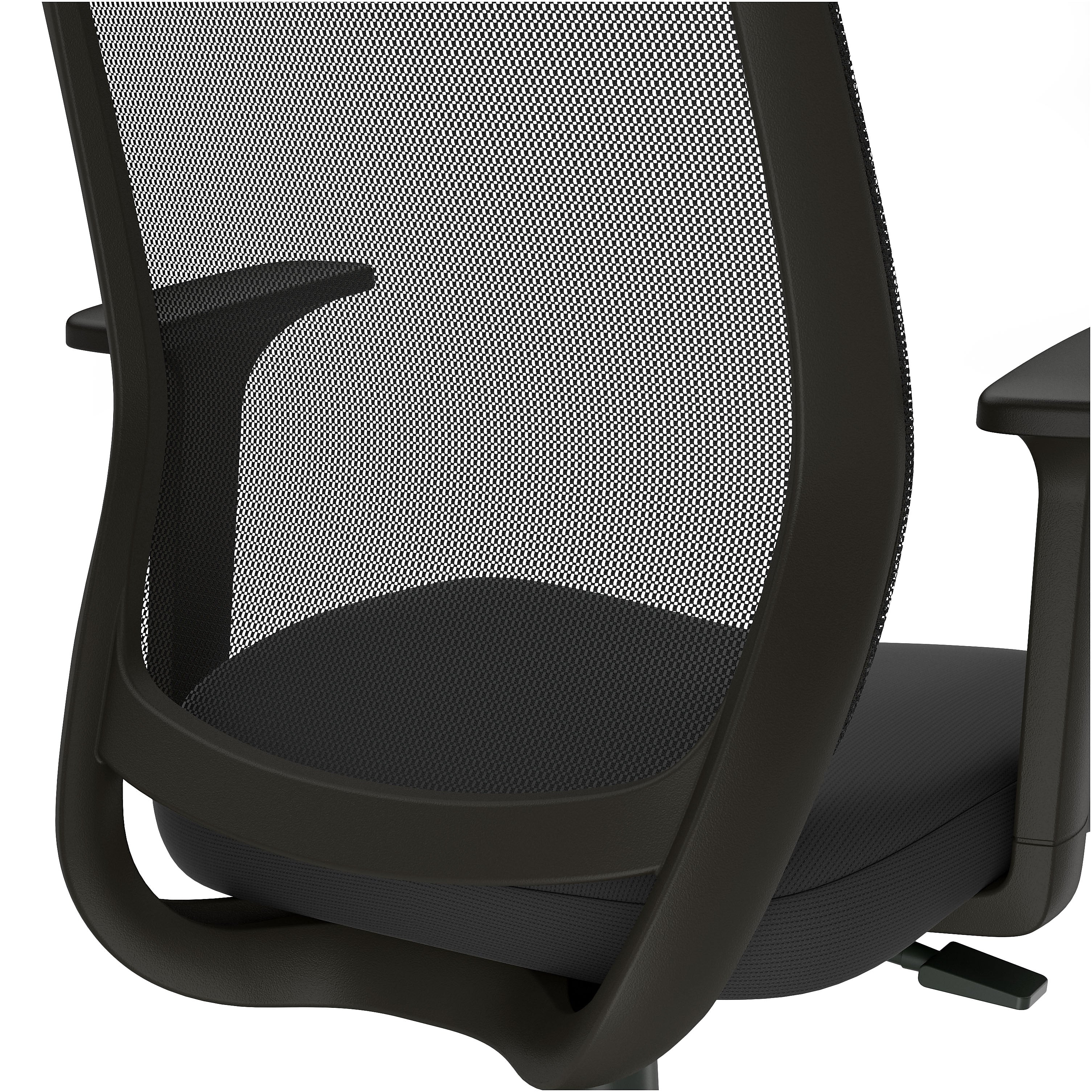Union & Scale™ Essentials Mesh Back Fabric Drafting Stool, Black