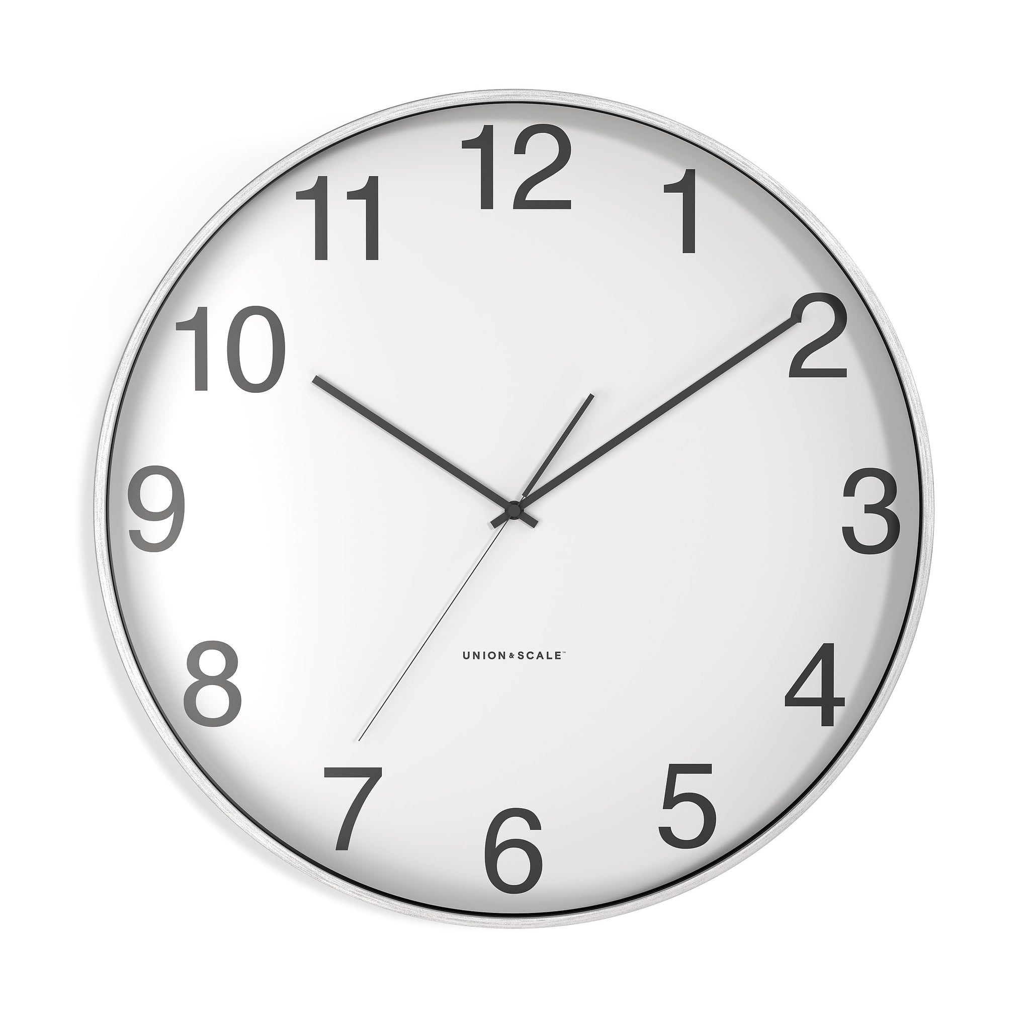 Union & Scale™ Essentials Wall Clock, Aluminum, 12