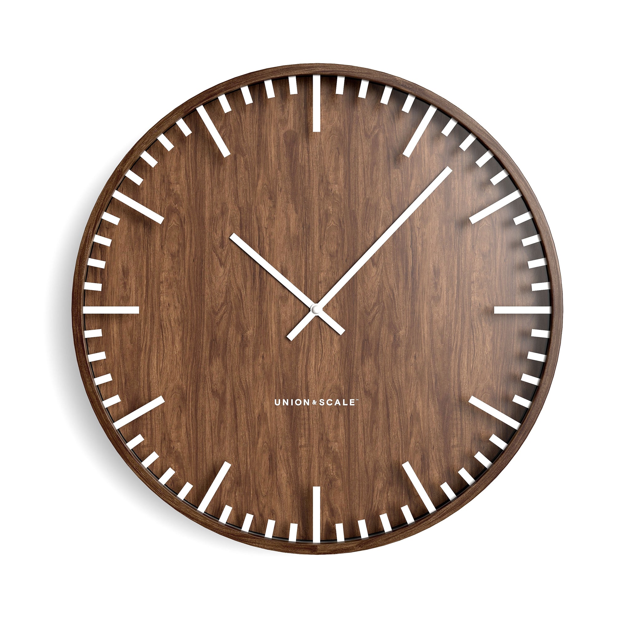 Union & Scale™ Essentials Wall Clock, Wood, 16