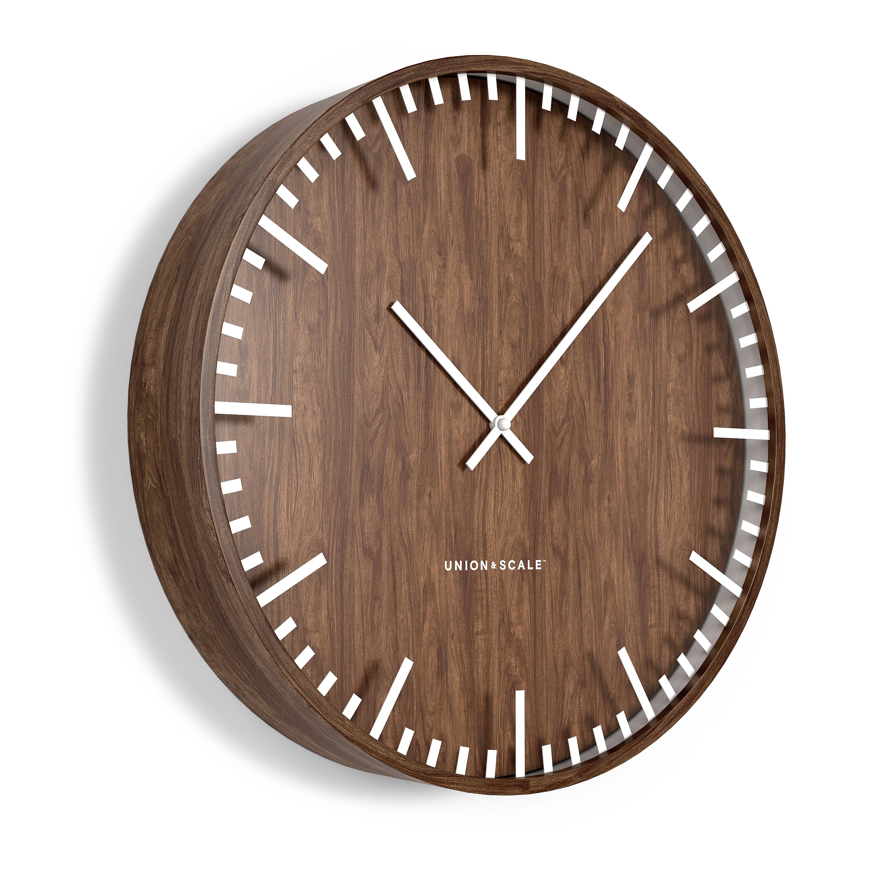 Union & Scale™ Essentials Wall Clock, Wood, 16