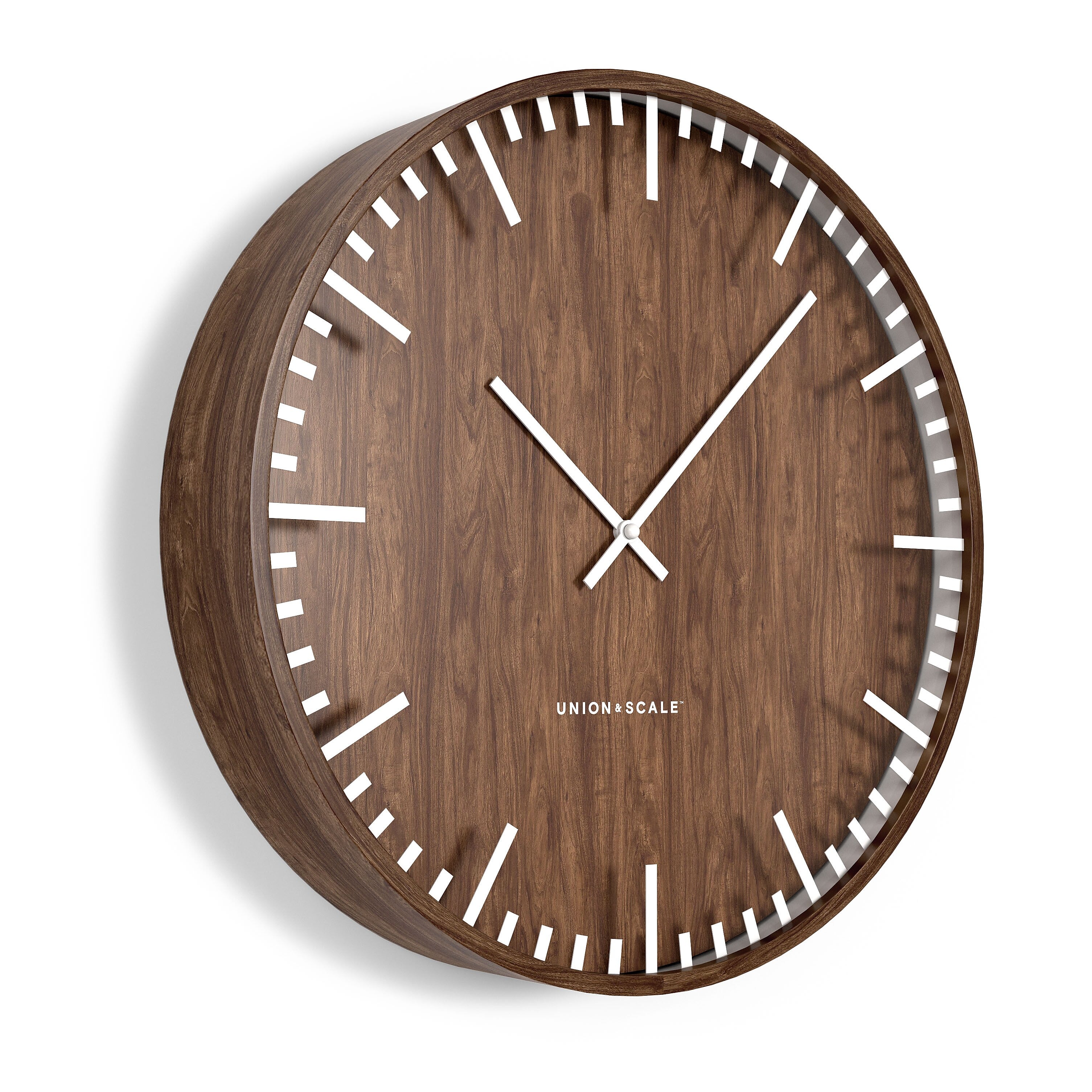 Union & Scale™ Essentials Wall Clock, Wood, 16