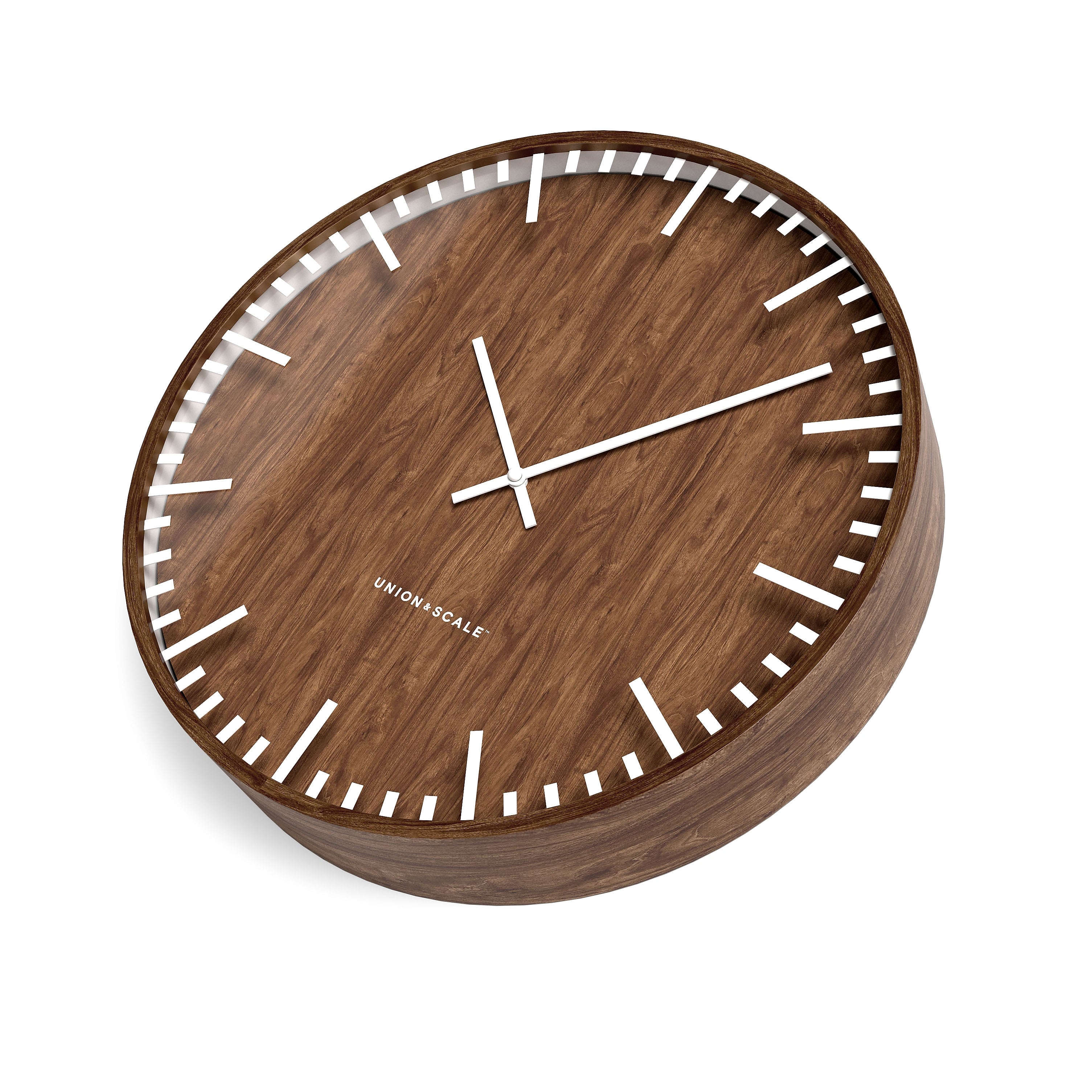 Union & Scale™ Essentials Wall Clock, Wood, 16
