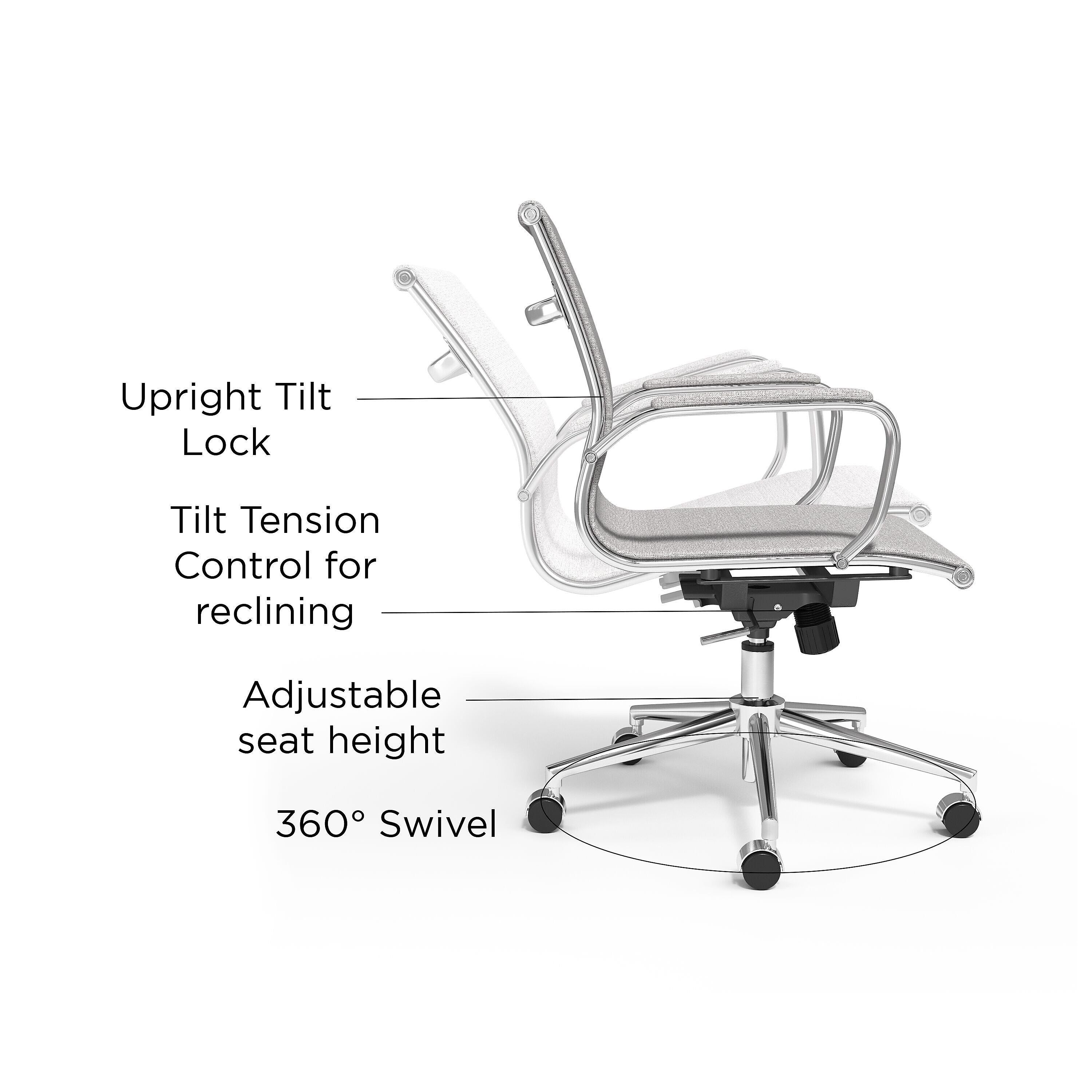 Union & Scale™ Everell Ergonomic Fabric Manager Chair, Heather Gray
