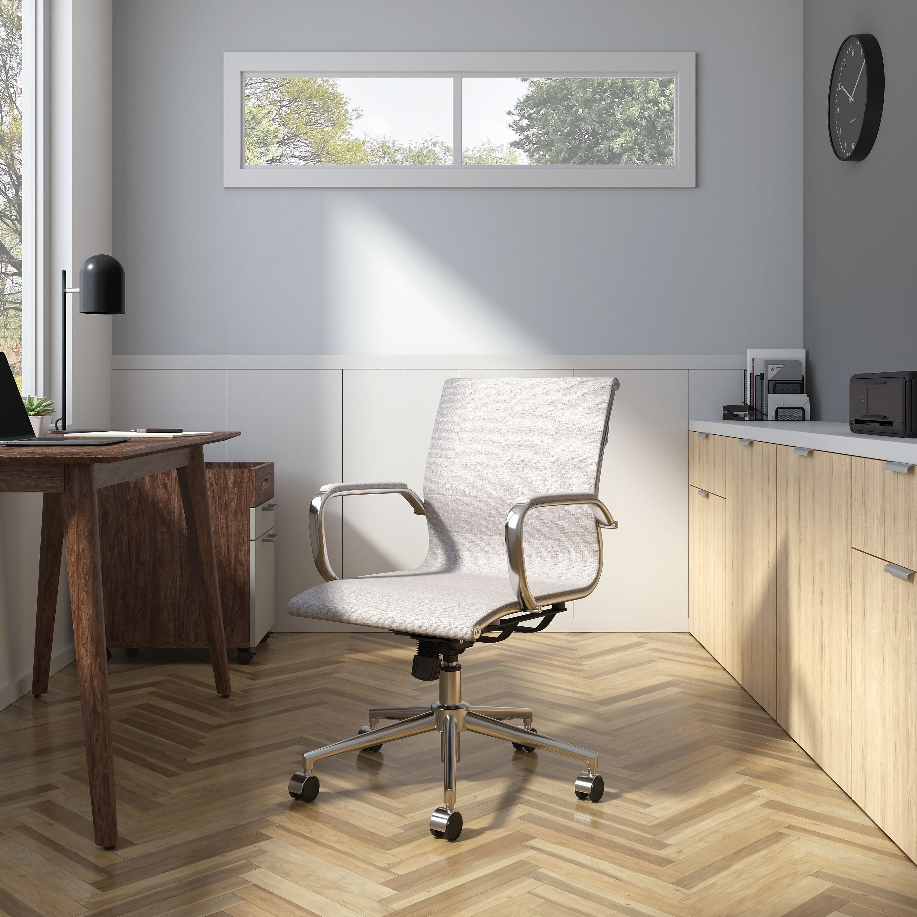 Union & Scale™ Everell Ergonomic Fabric Manager Chair, Heather Gray