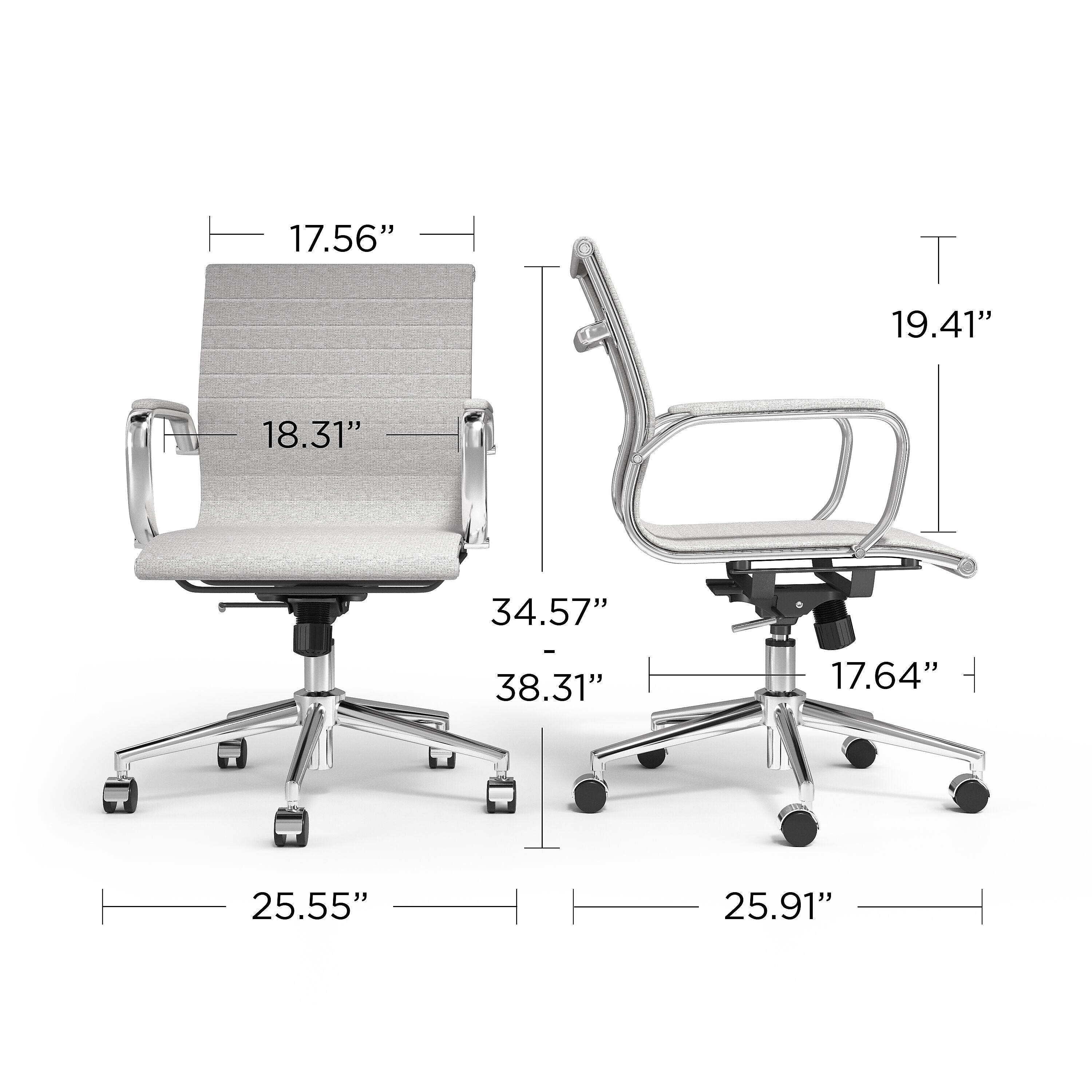 Union & Scale™ Everell Ergonomic Fabric Manager Chair, Heather Gray