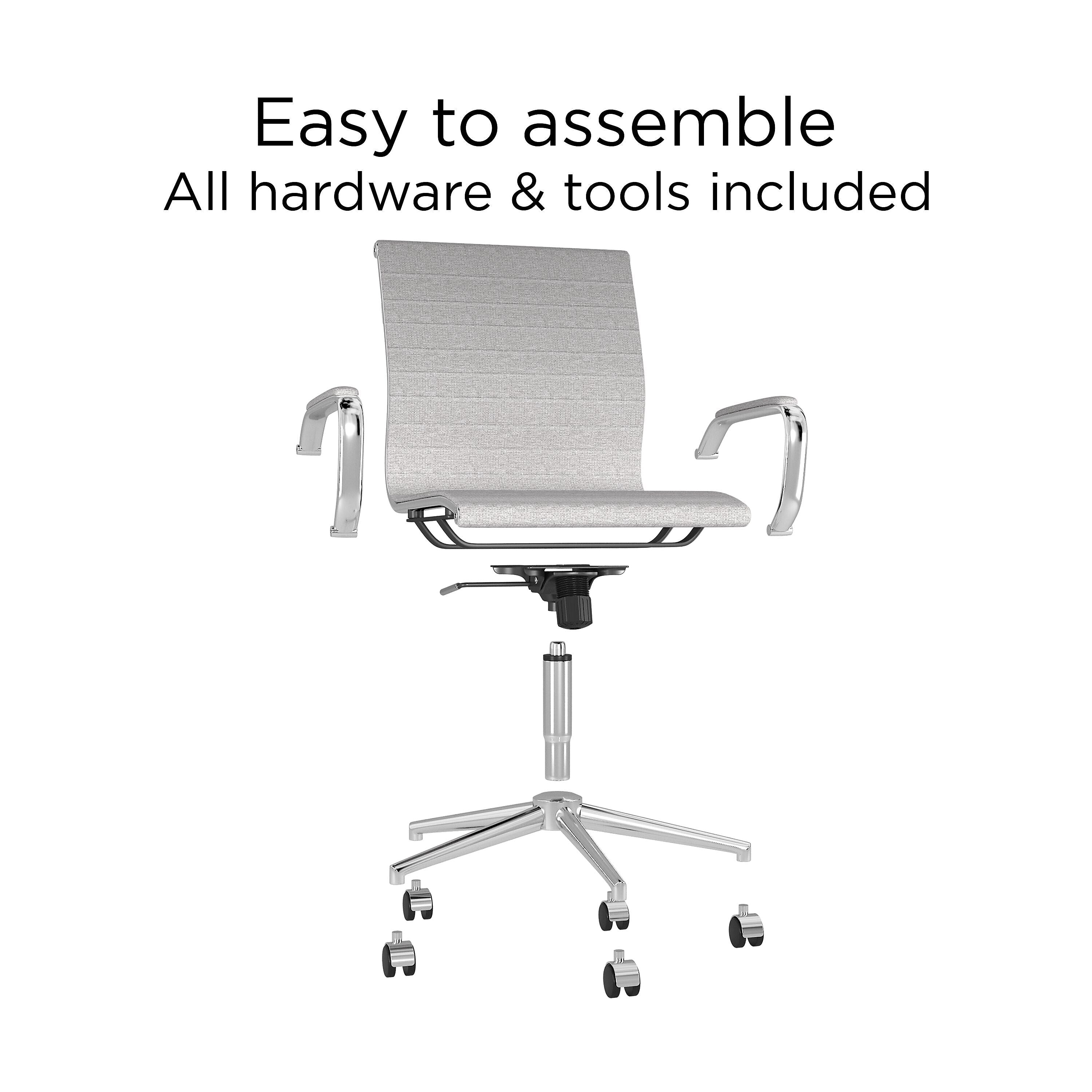 Union & Scale™ Everell Ergonomic Fabric Manager Chair, Heather Gray