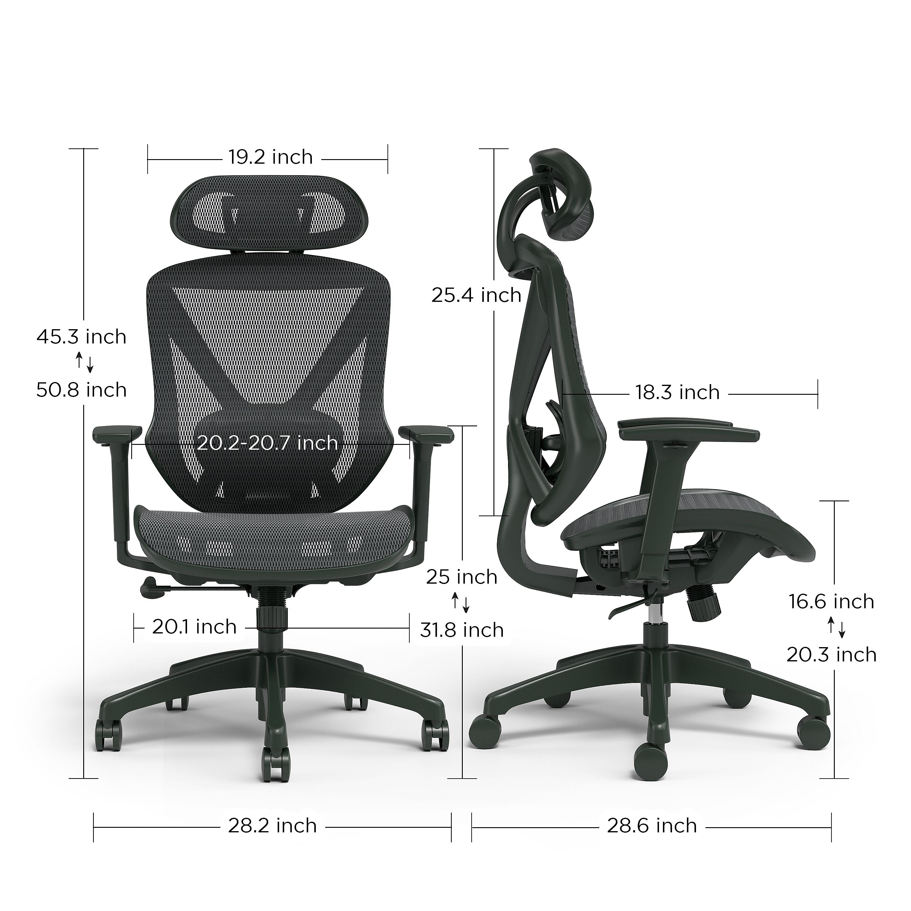 Union & Scale™ FlexFit™ Dexley Ergonomic Mesh Swivel Task Chair, Black