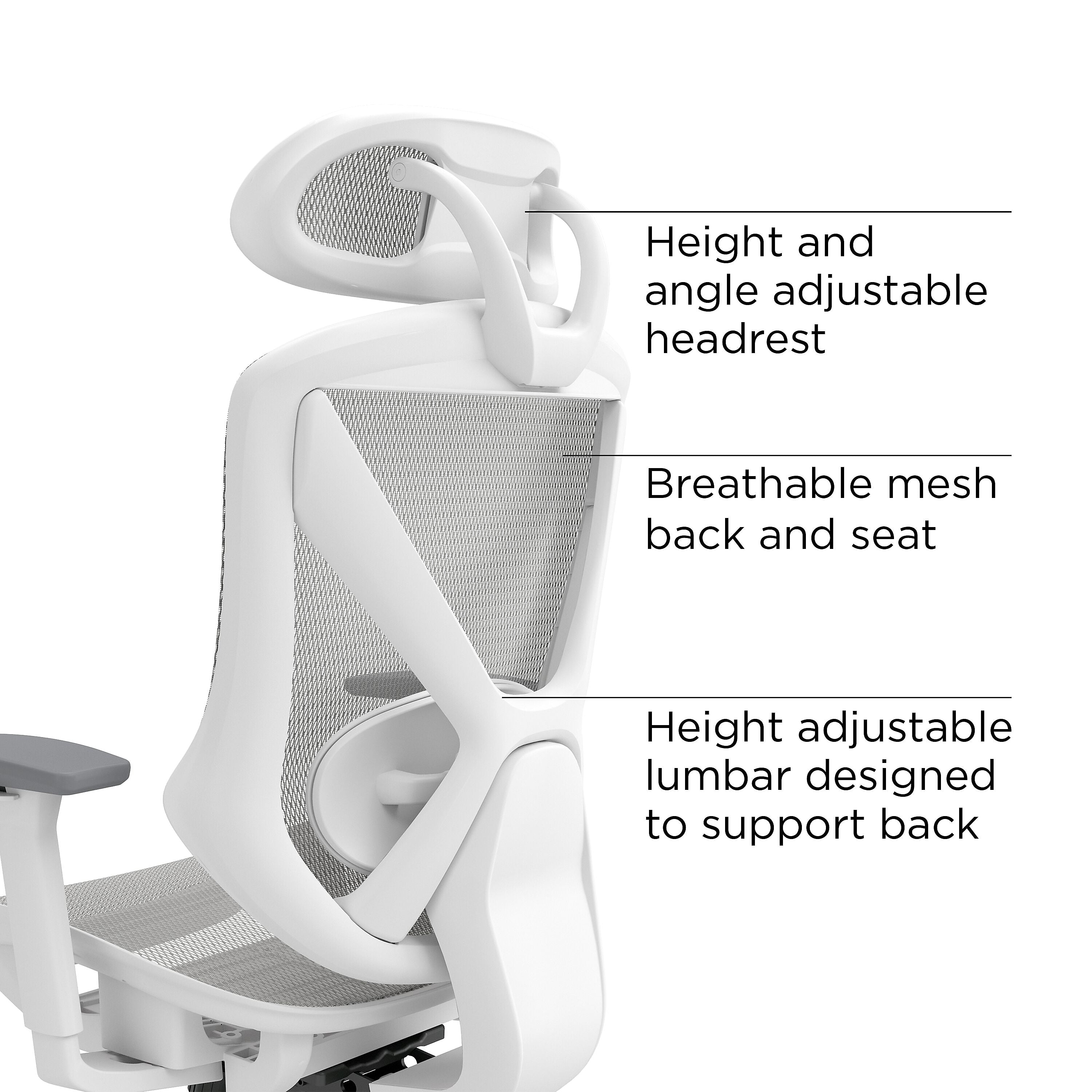 Union & Scale FlexFit Dexley Ergonomic Mesh Swivel Task Chair, Gray