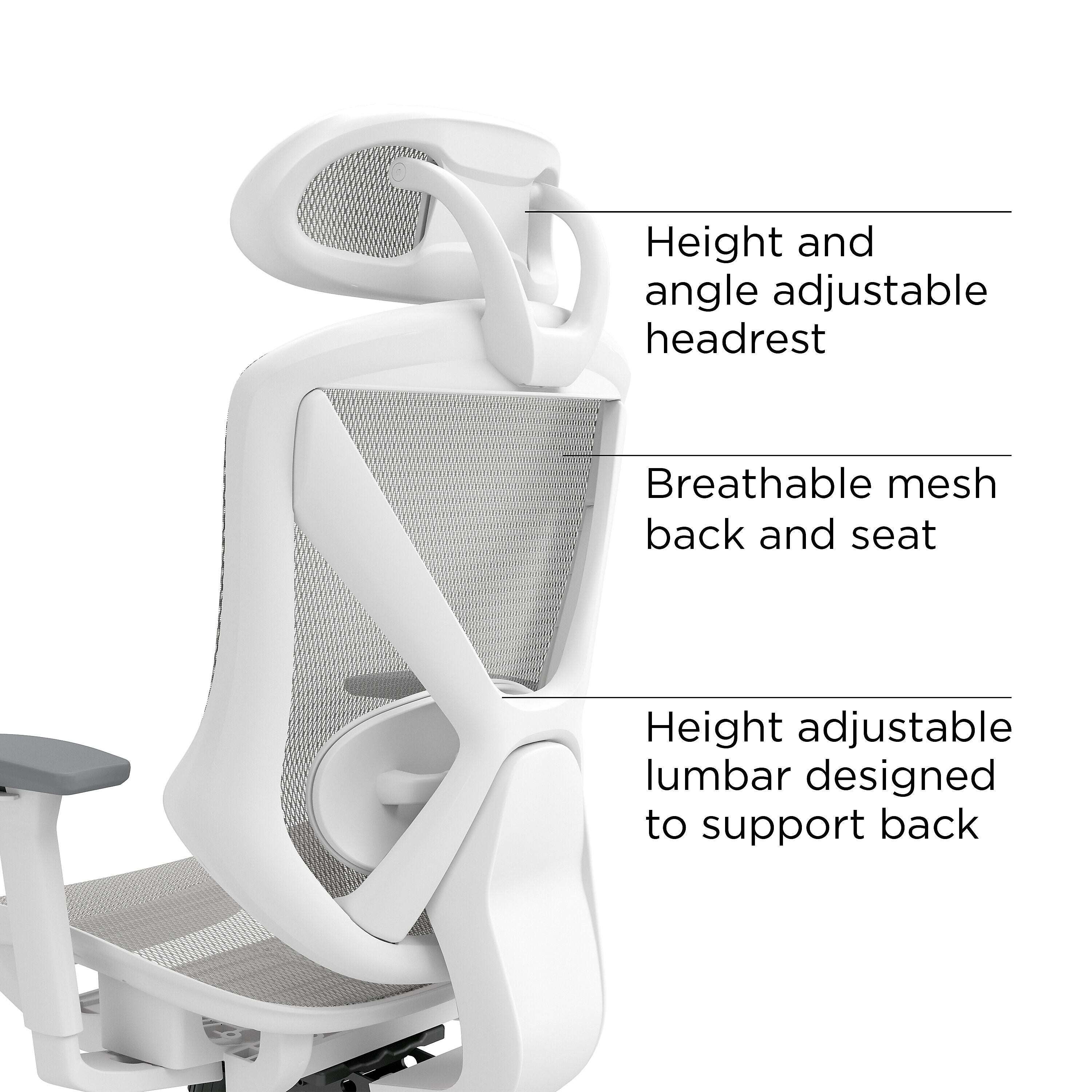 Union & Scale FlexFit Dexley Ergonomic Mesh Swivel Task Chair, Gray