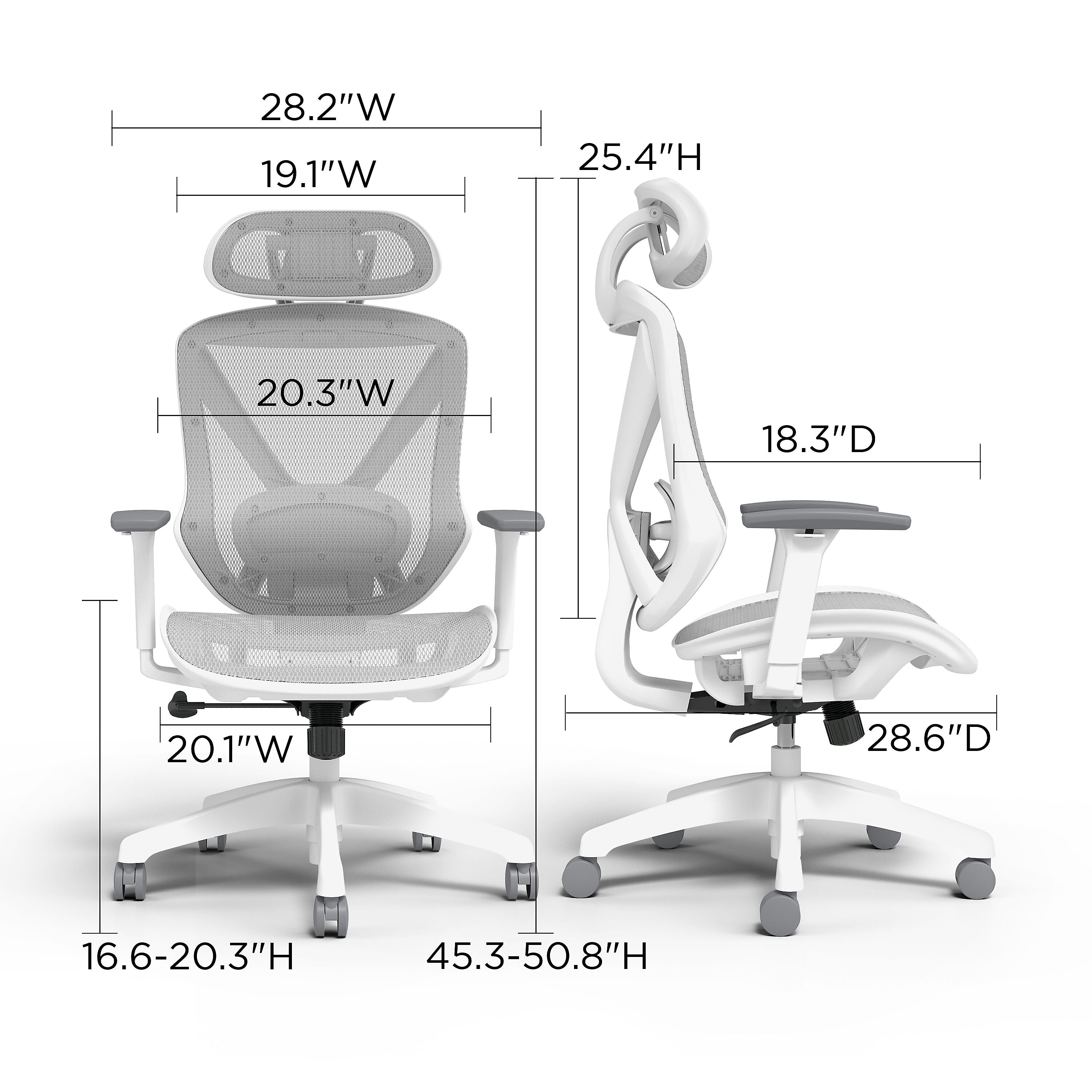 Union & Scale FlexFit Dexley Ergonomic Mesh Swivel Task Chair, Gray