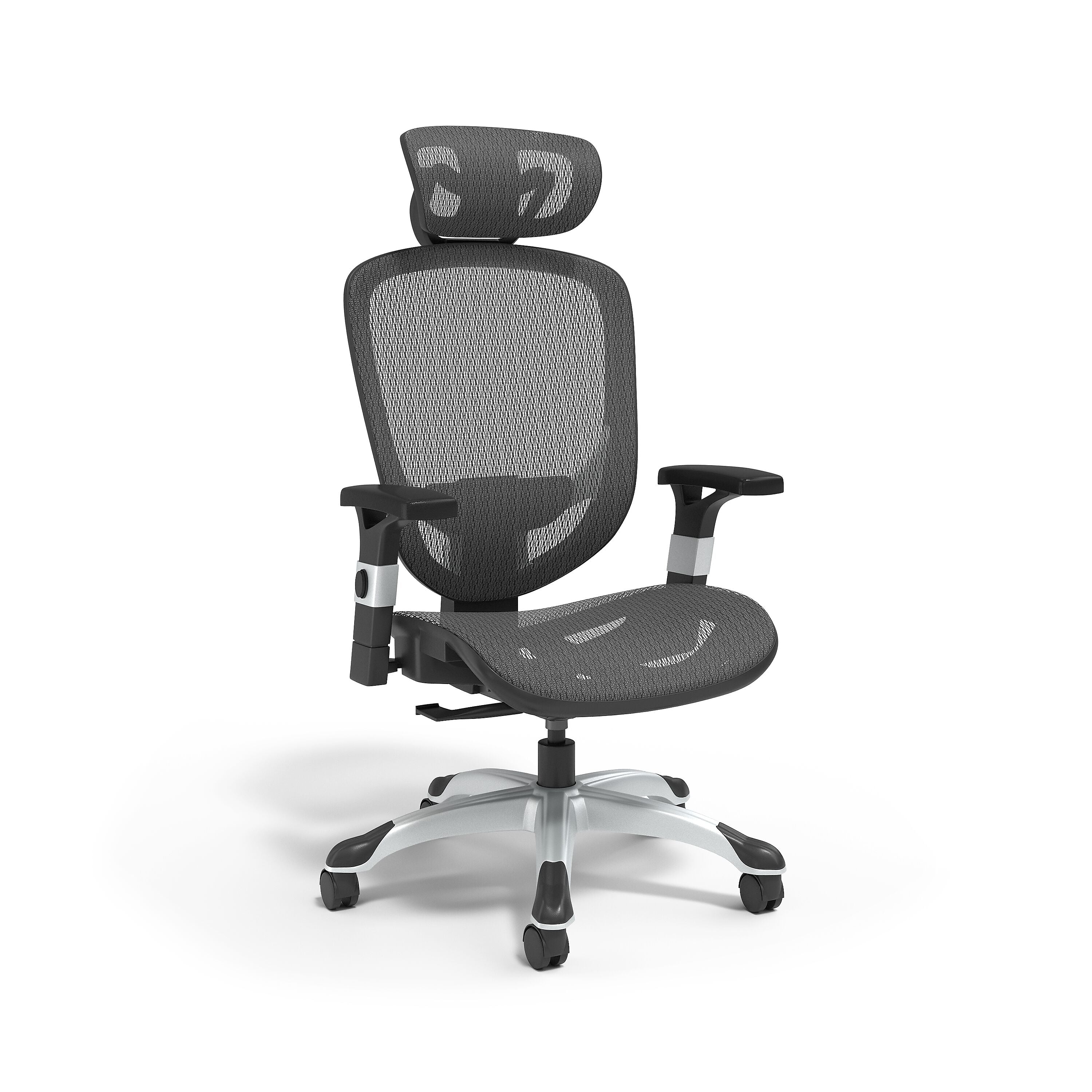 Union & Scale™ FlexFit™ Hyken Ergonomic Mesh Swivel Task Chair, Black