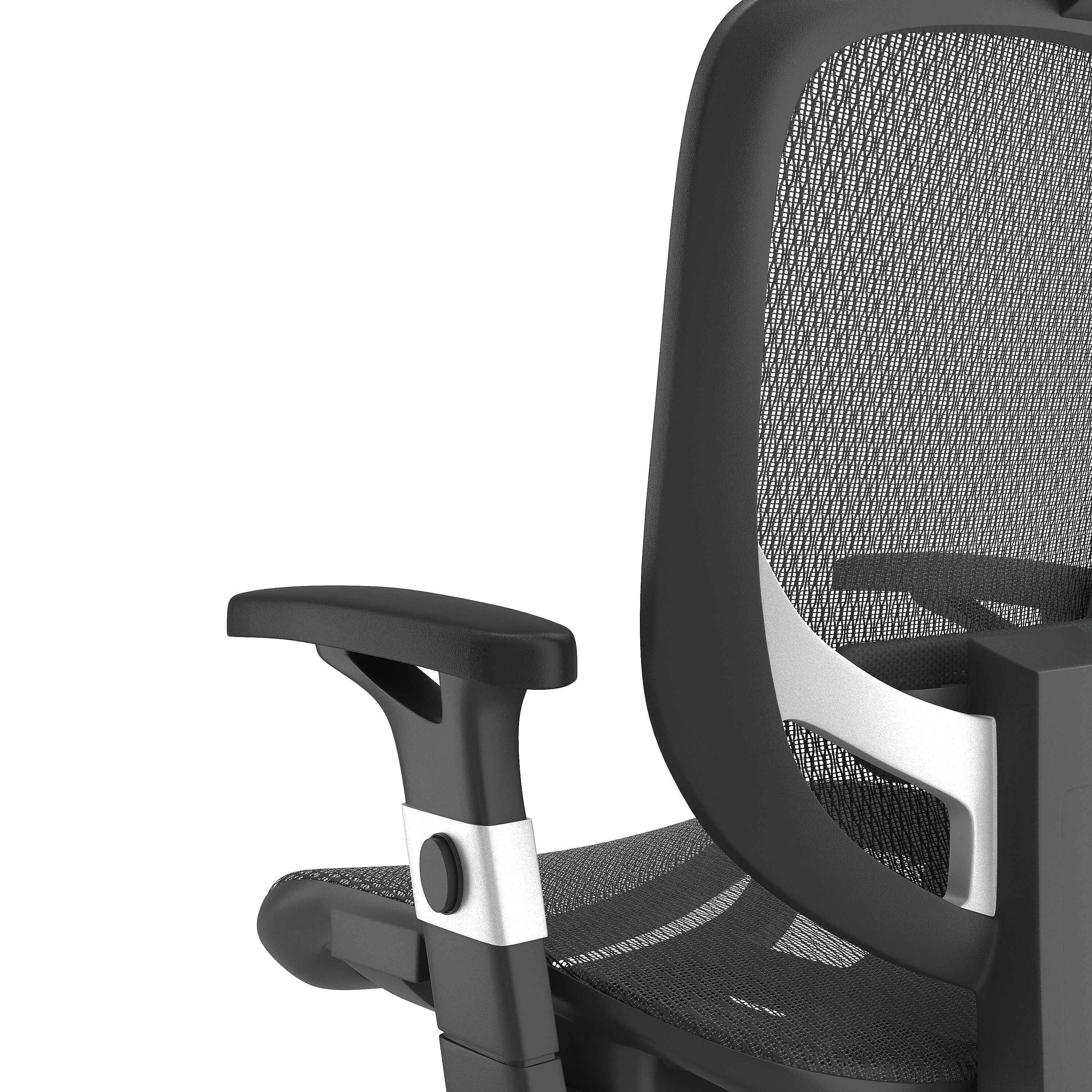 Union & Scale™ FlexFit™ Hyken Ergonomic Mesh Swivel Task Chair, Black