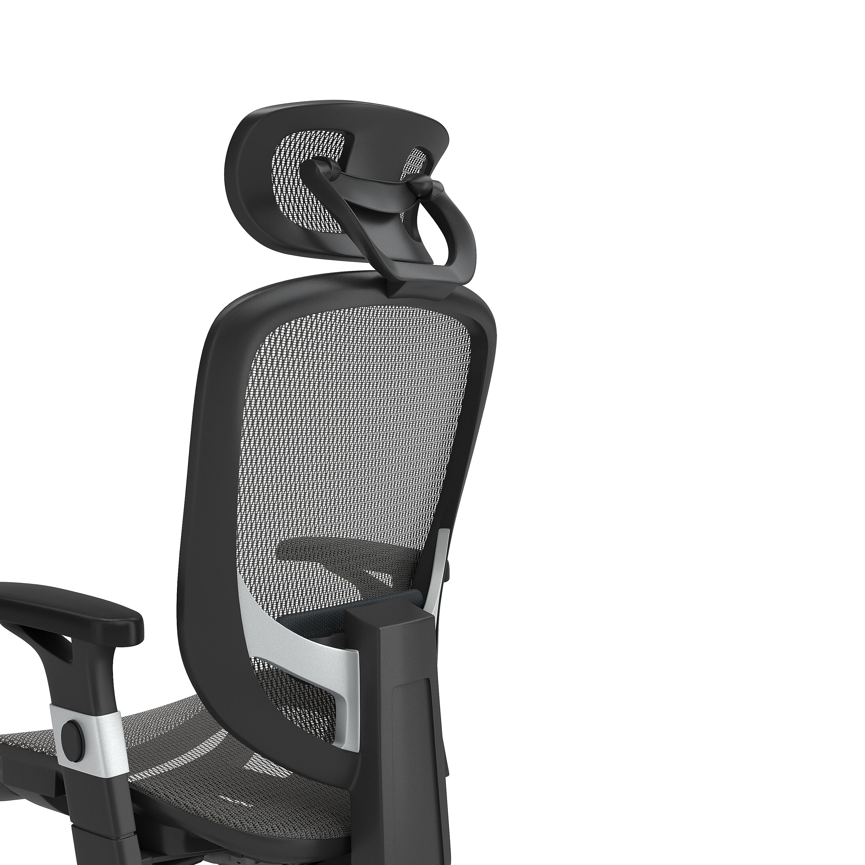 Union & Scale™ FlexFit™ Hyken Ergonomic Mesh Swivel Task Chair, Charcoal Gray