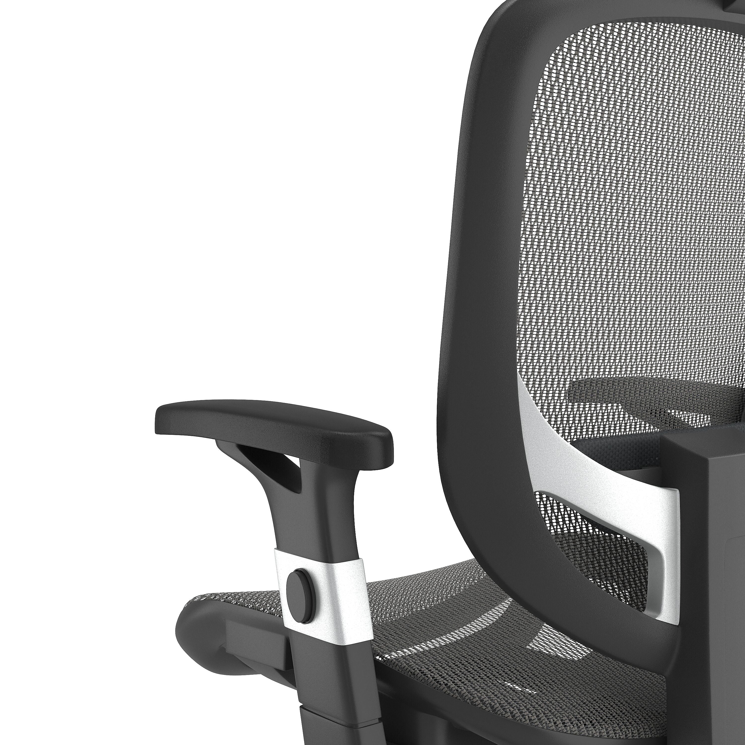 Union & Scale™ FlexFit™ Hyken Ergonomic Mesh Swivel Task Chair, Charcoal Gray