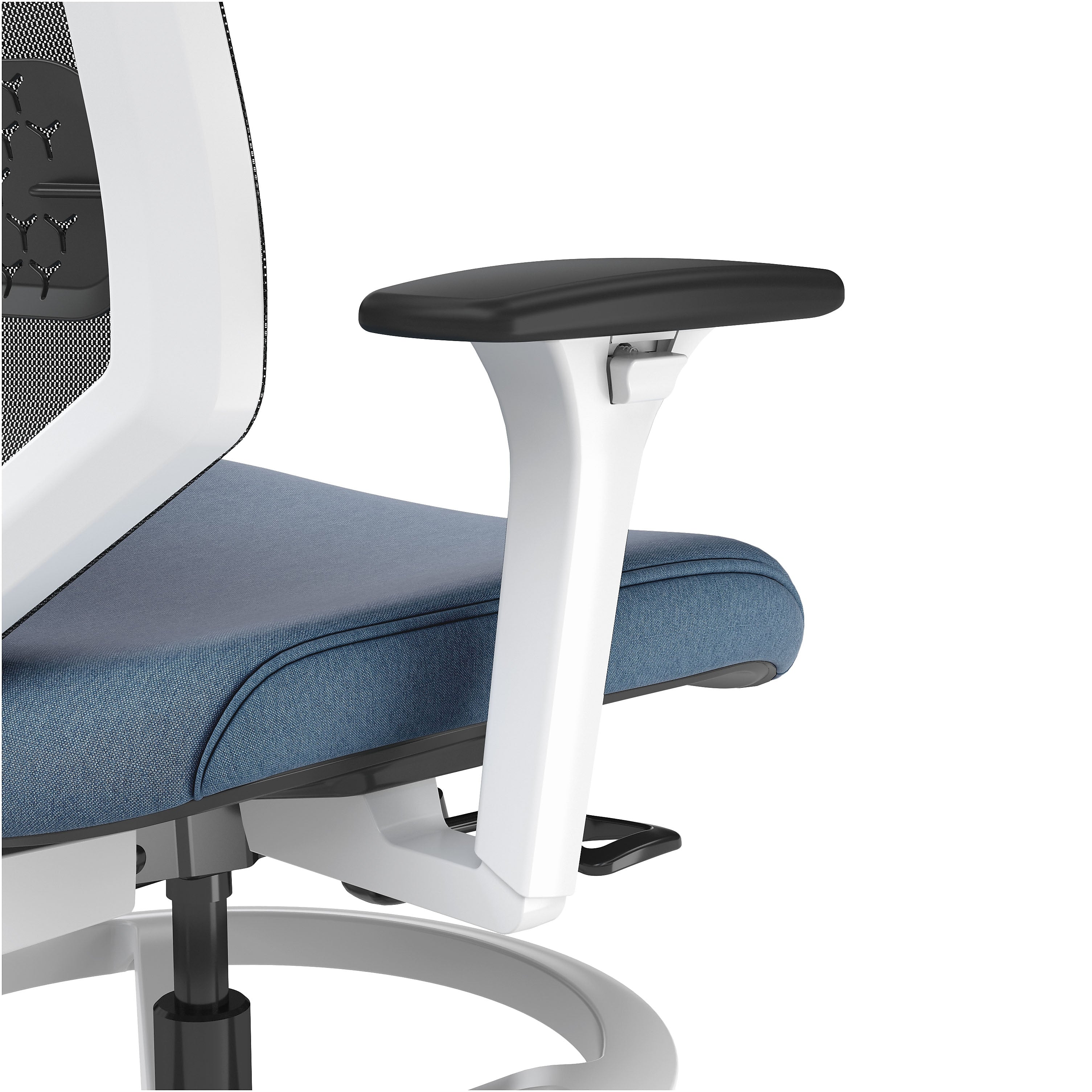 Union & Scale™ Lewis Mesh Back Computer and Desk Stool, Tool-Less Assembly, Carolina