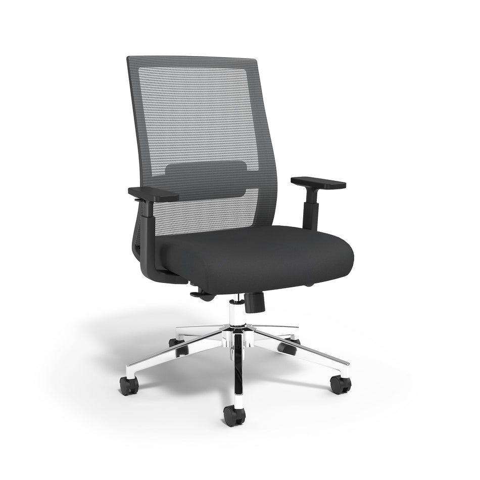 Union & Scale Prestige Marrett Ergonomic Fabric Swivel Task Chair, Black