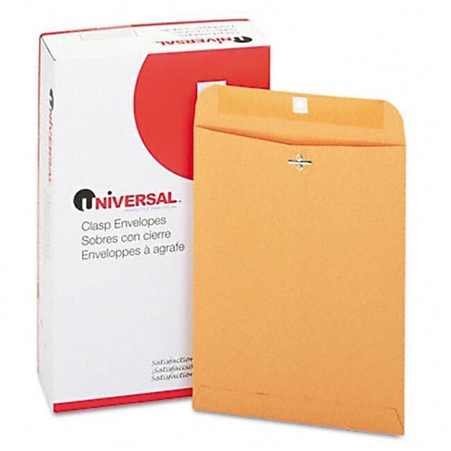 Universal Kraft Clasp Envelope Side Seam 28lb 9 x 12 Light Brown 100/box