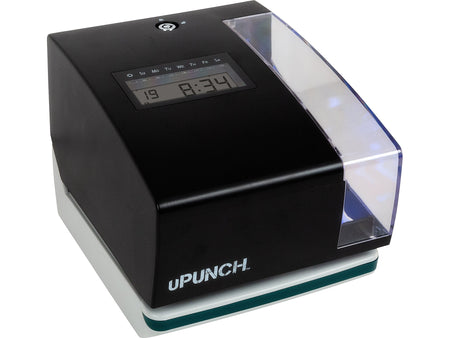 uPunch Digital Time Clock and Date Stamp Bundle, Black