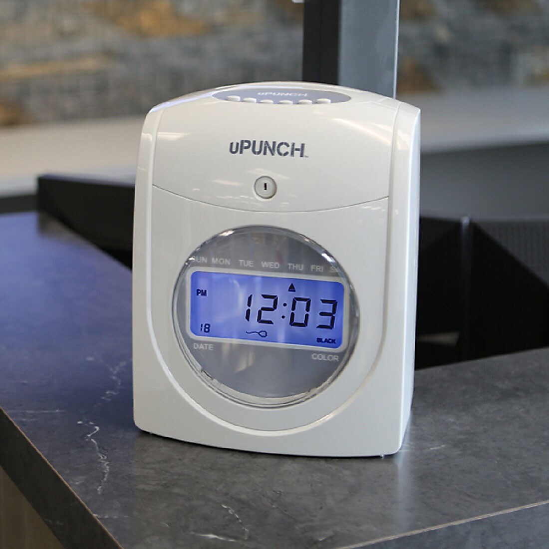 uPunch Electronic Calculating Time Clock Starter Bundle Punch Card System, White