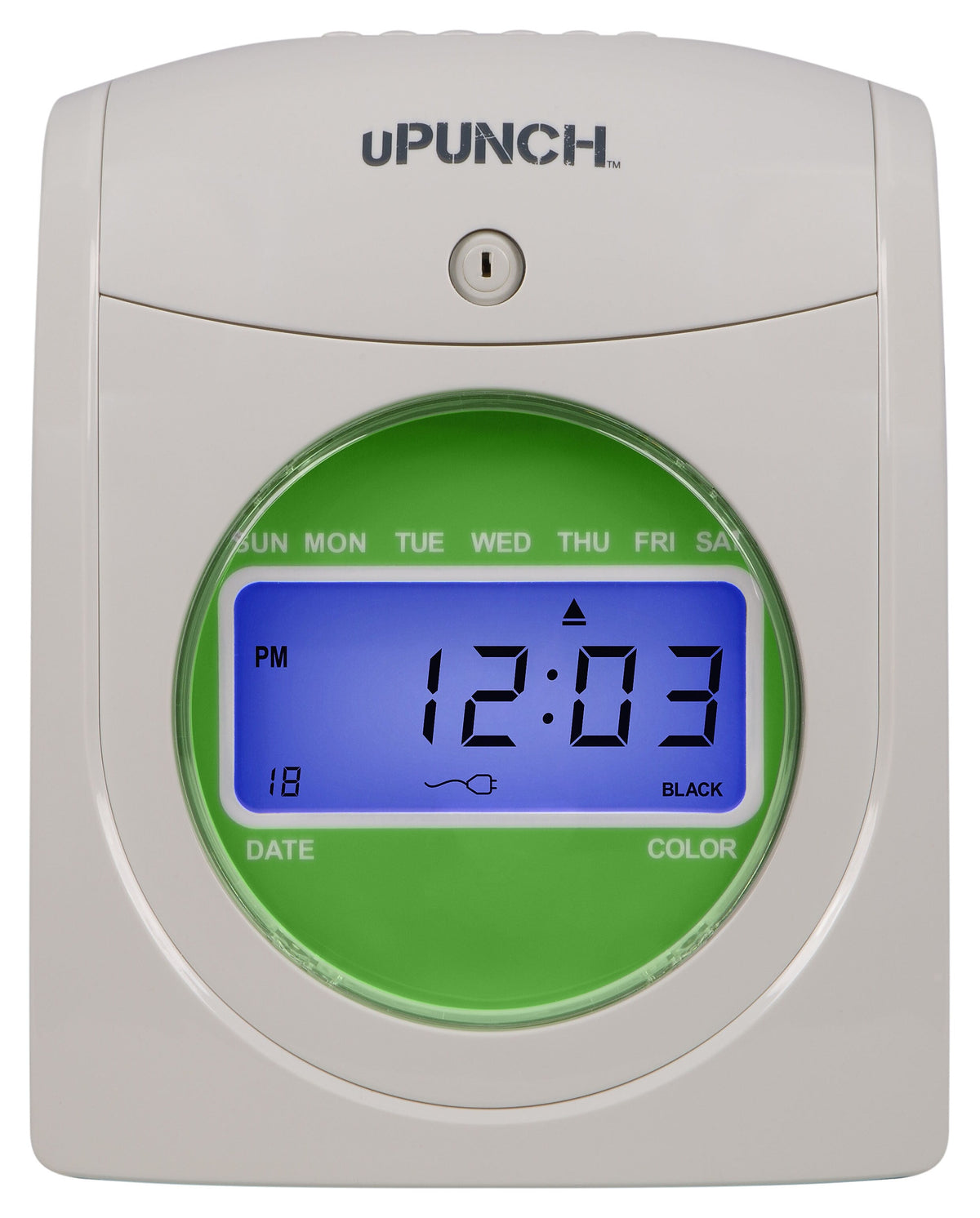 uPunch Electronic Non-Calculating Time Clock Punch Card System Bundle, White