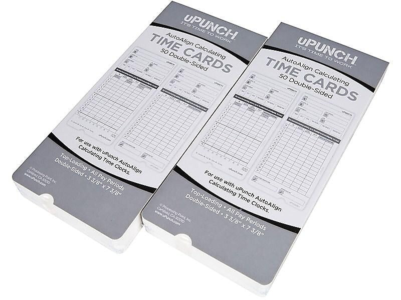 uPunch Time Card for HN4000 Time Clock, 100/Pack