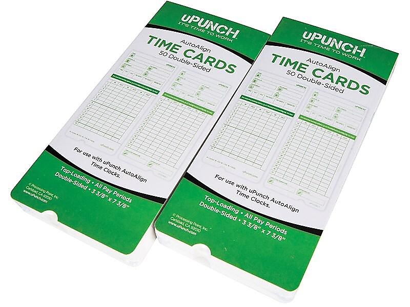 uPunch Time Cards for HN1000/3000 Time Clocks, 100/Pack