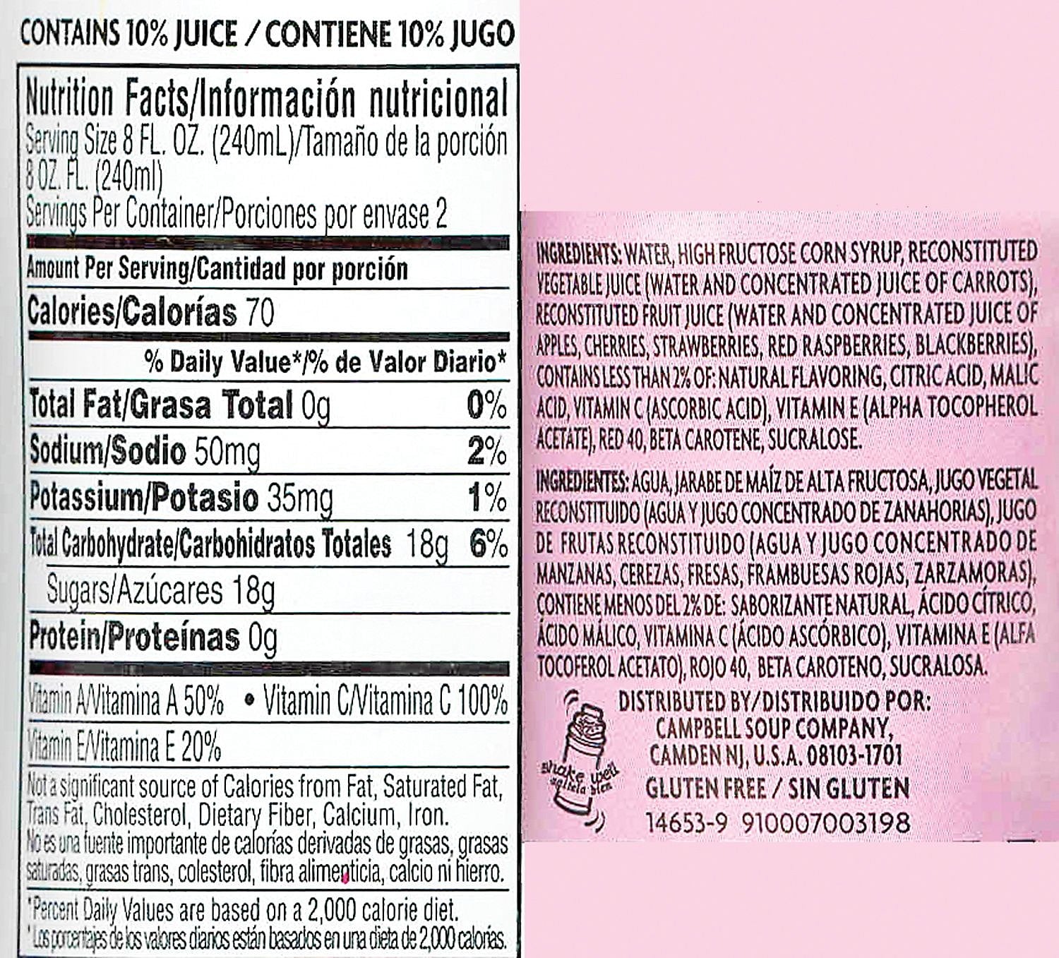 V8® Splash® Tropic Blend Juice Drink, 16 oz. Bottles, 12/Pack