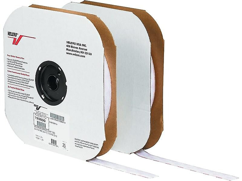 Velcro® Brand 1" x 75' Sticky Back Loop Only Roll, White