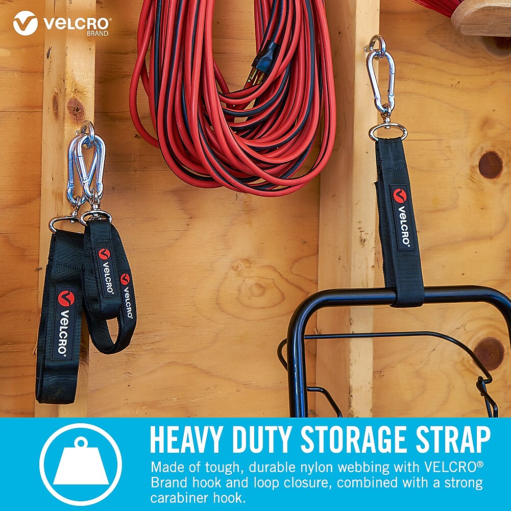 VELCRO Brand EASY HANG Medium Strap, Black