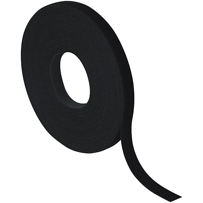 Velcro® Brand Self-Grip 1/2" x 12' Hook & Loop Fastener Strap, Black