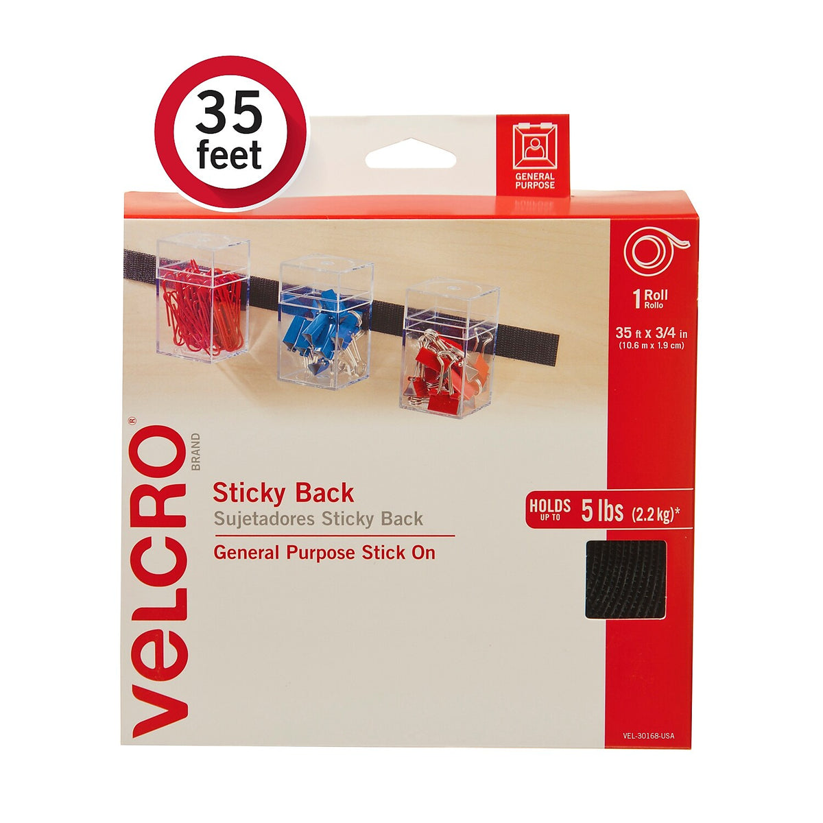 VELCRO Brand Sticky Back, Black