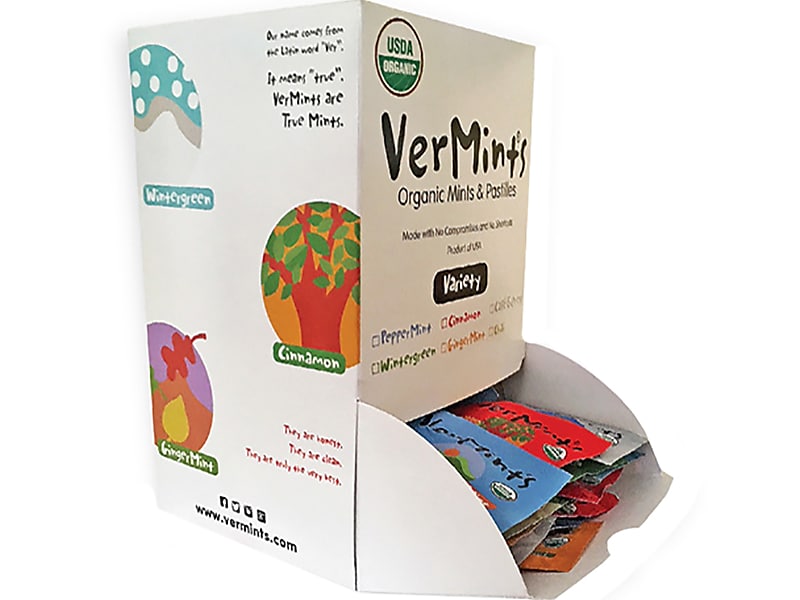 VerMints Mints, Assorted Flavors, 120 Pieces/Pack, 120/Box