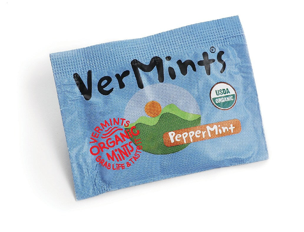 VerMints Peppermint Mints, 100 Pieces/Pack, 100/Box