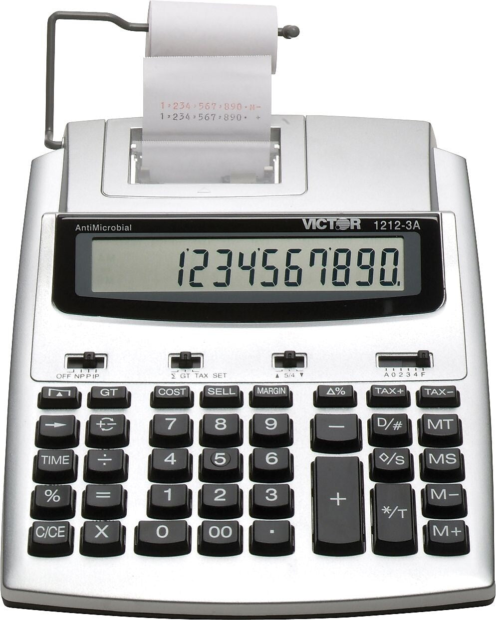 Victor  12-Digit Printing Calculator, Gray/Black