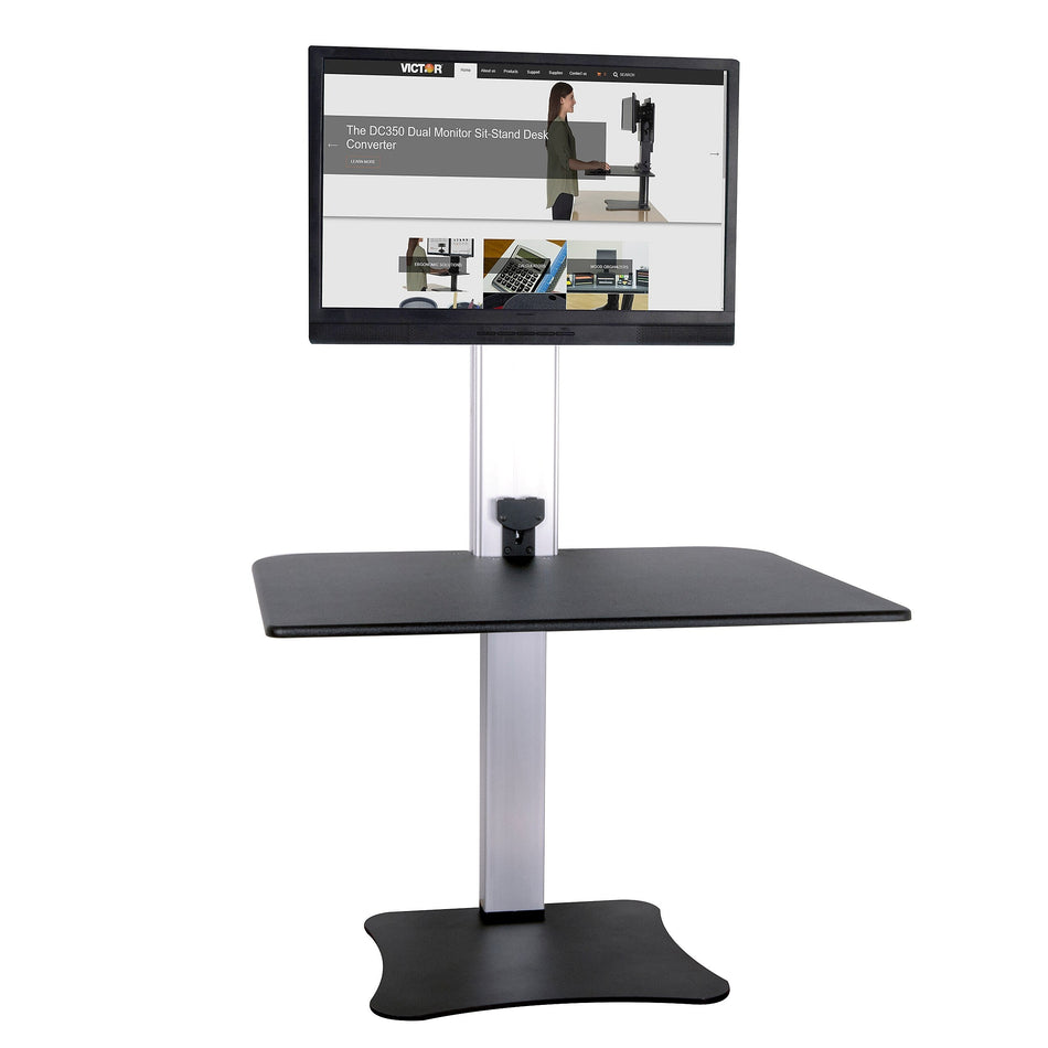 Victor Technology 28" W High Rise™ Electric Single Monitor Standing Desk, Laminate Wood