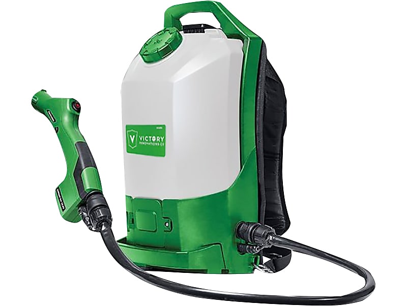 Victory Innovations Professional Cordless Backpack Electrostatic Sprayer, 288 oz., Green/Black/White