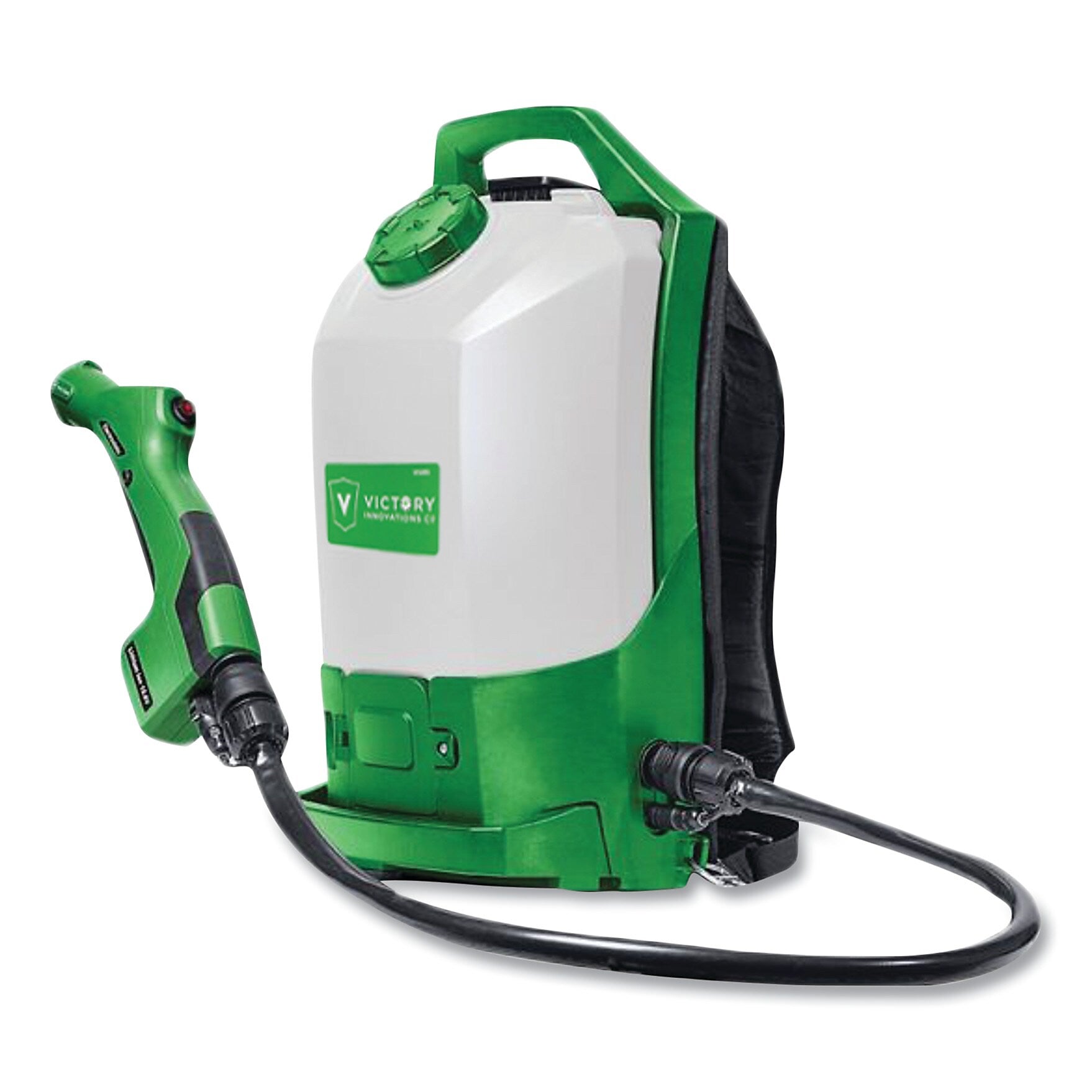 Victory Professional Cordless Backpack Electrostatic Sprayer, Green/Translucent White/Black