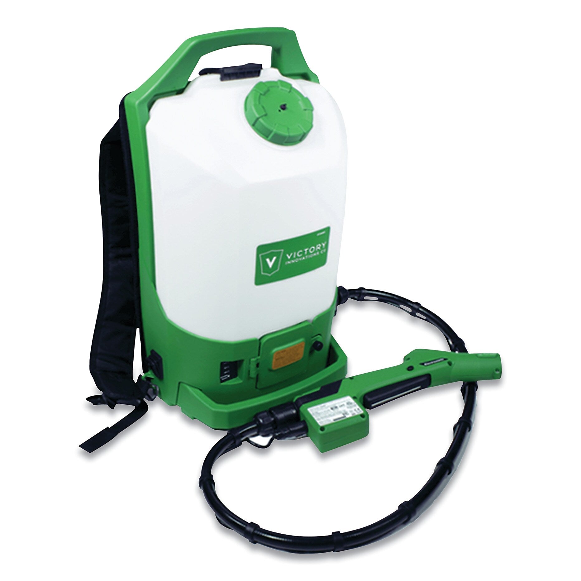 Victory Professional Cordless Backpack Electrostatic Sprayer, Green/Translucent White/Black