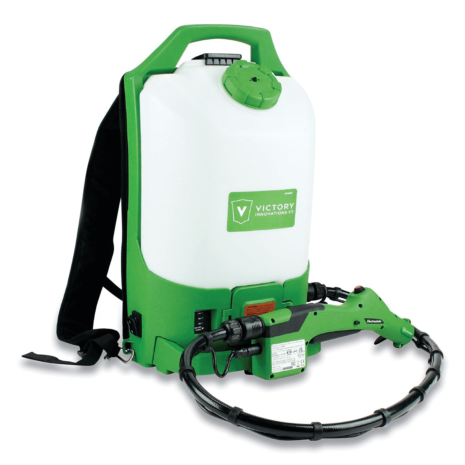 Victory Professional Cordless Backpack Electrostatic Sprayer, Green/Translucent White/Black