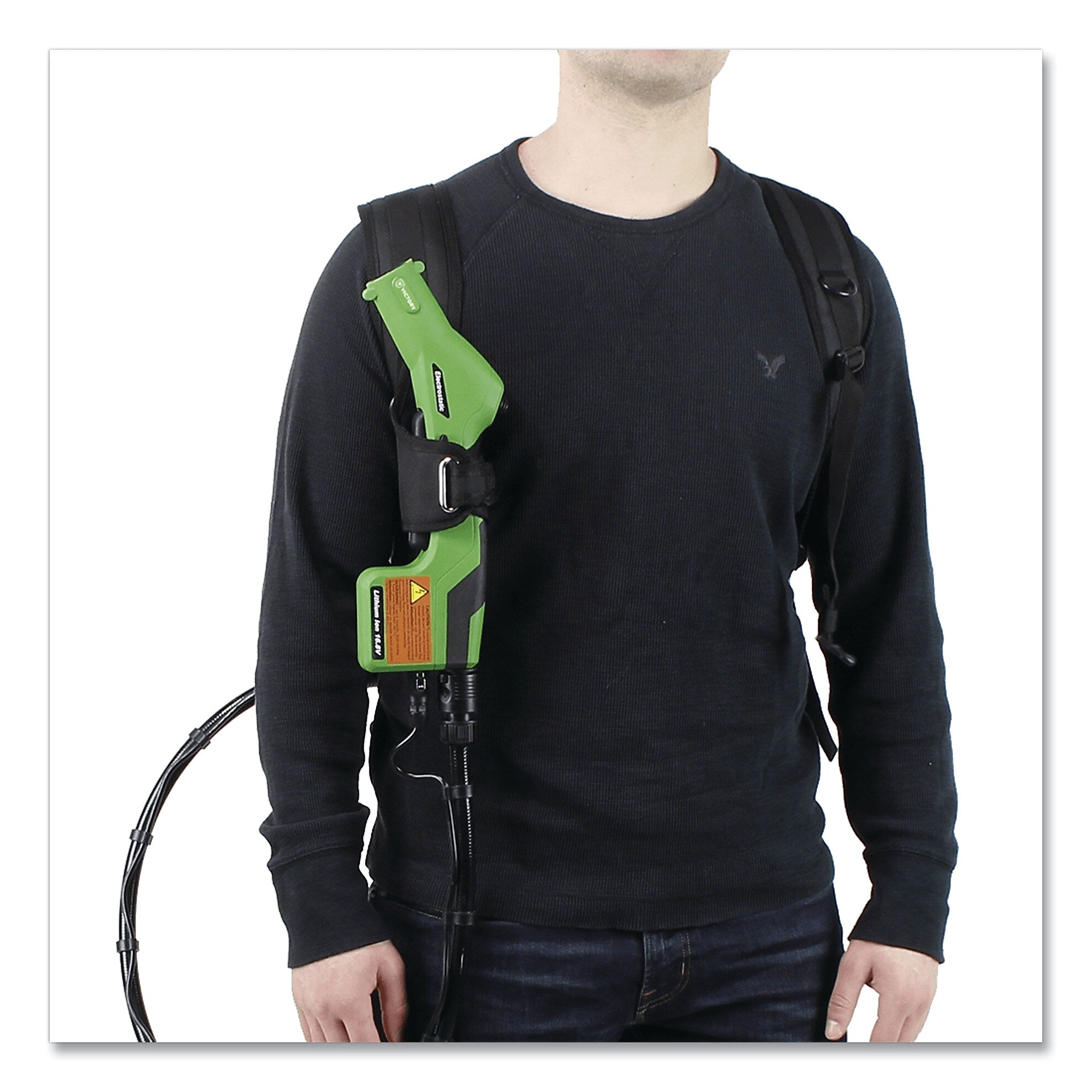 Victory Professional Cordless Backpack Electrostatic Sprayer, Green/Translucent White/Black