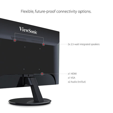 ViewSonic 24" 60 Hz LED Monitor, Black